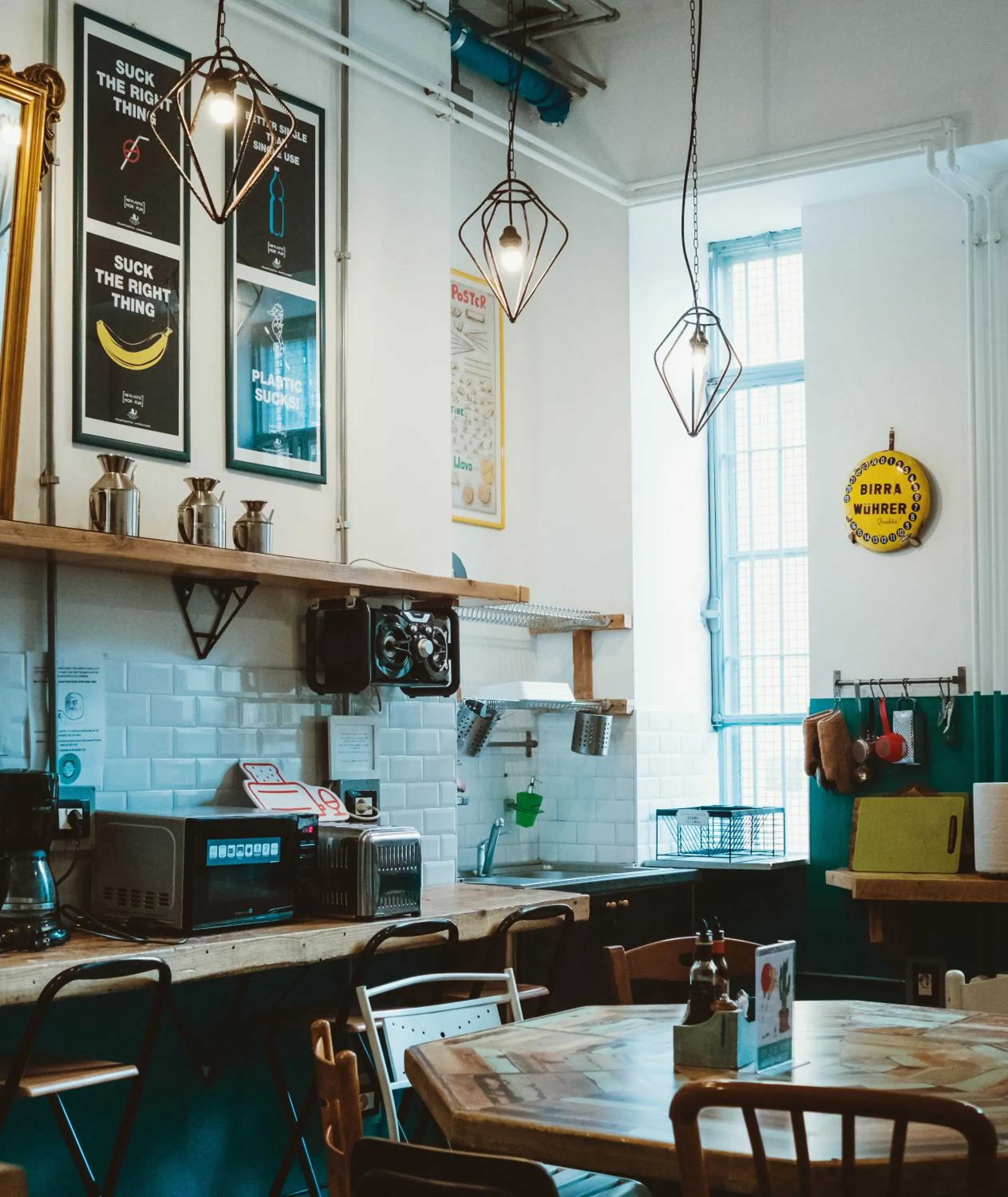 Kitchen or kitchenette in Madama Hostel & Bistrot