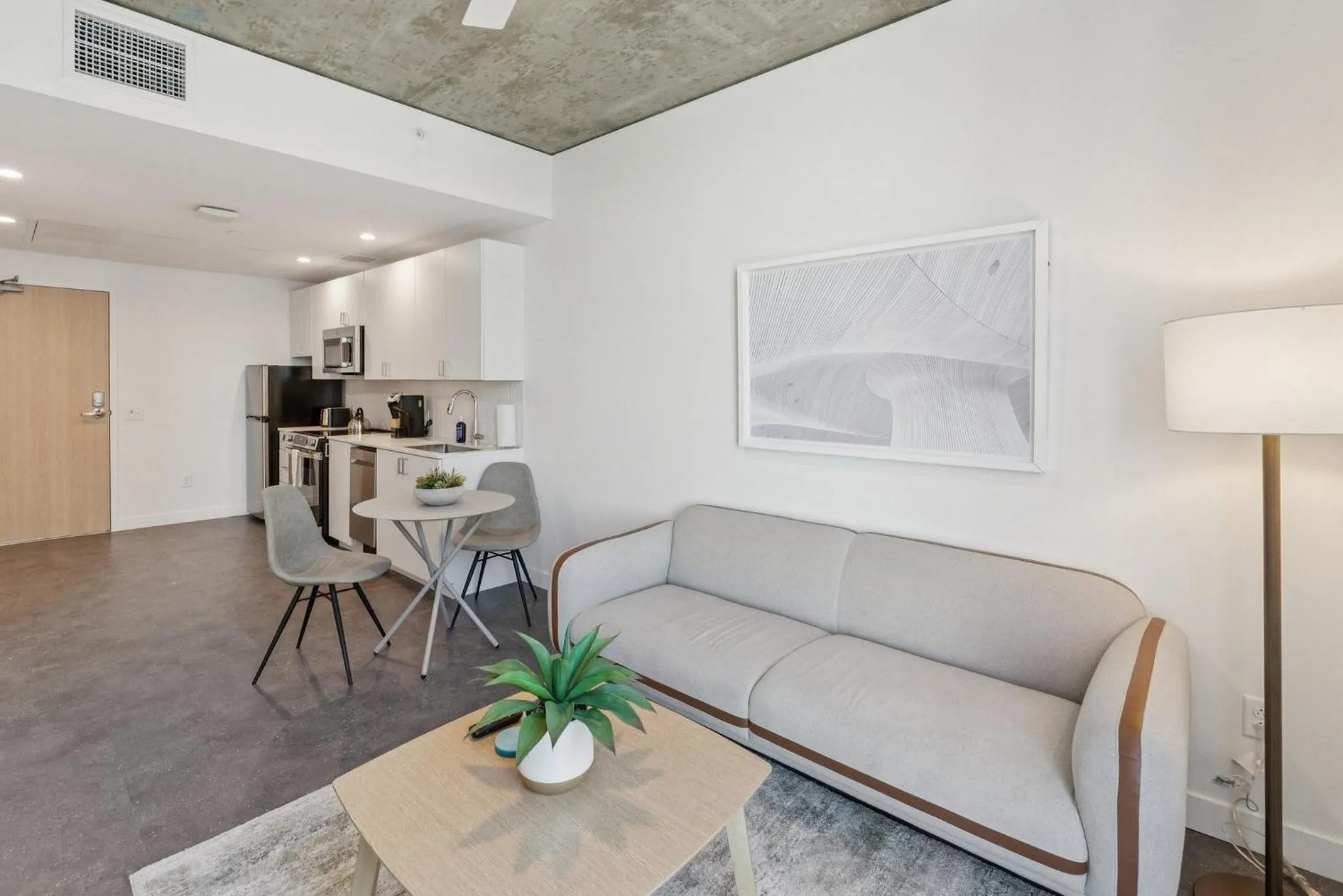 Living room in Placemakr Downtown Phoenix