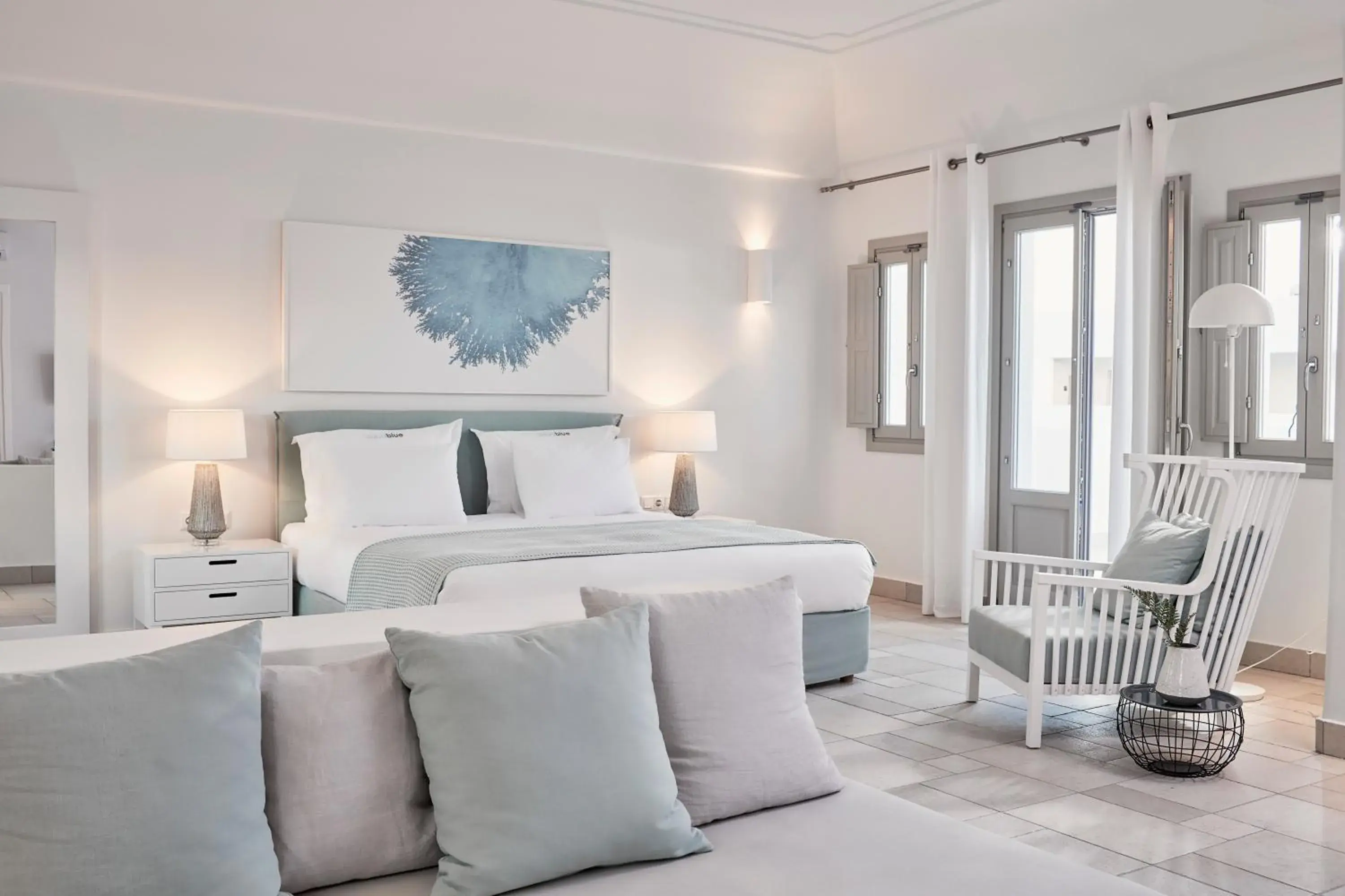 Bedroom, Bed in Aqua Blue Beach Hotel Bedroom, Bed in Aqua Blue Beach Hotel