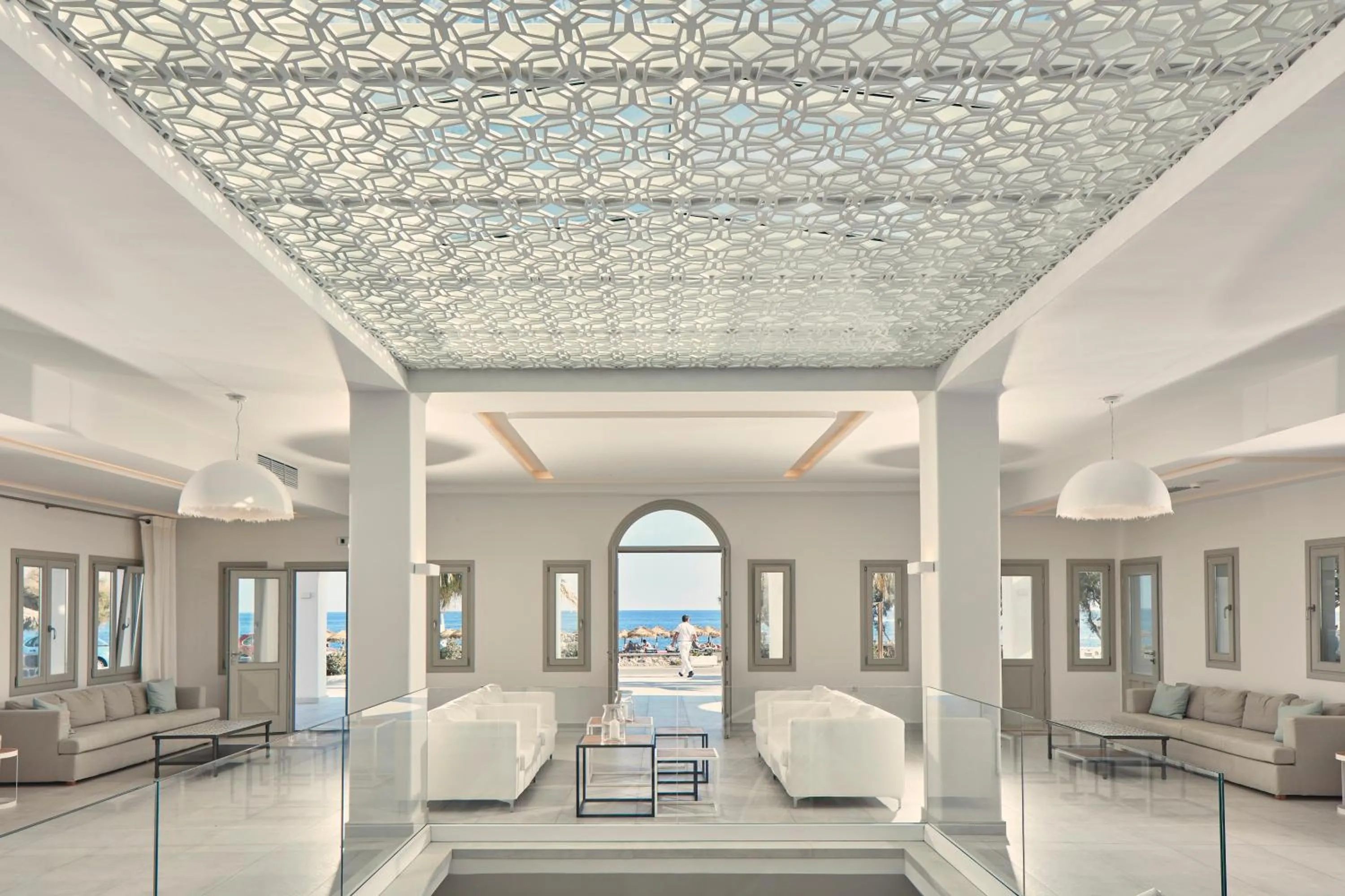 Lobby or reception in Aqua Blue Beach Hotel