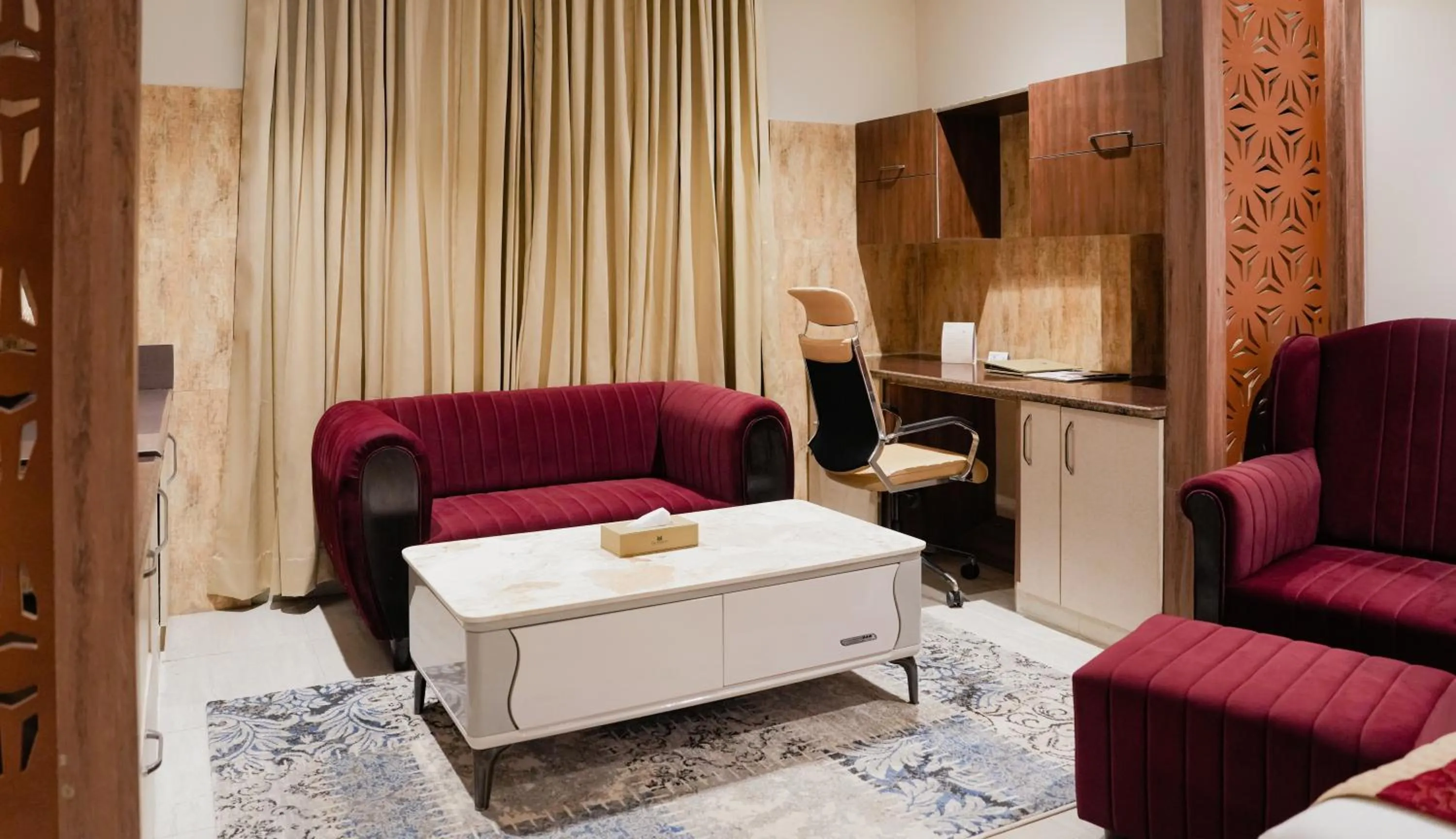 Seating area in The Meriton