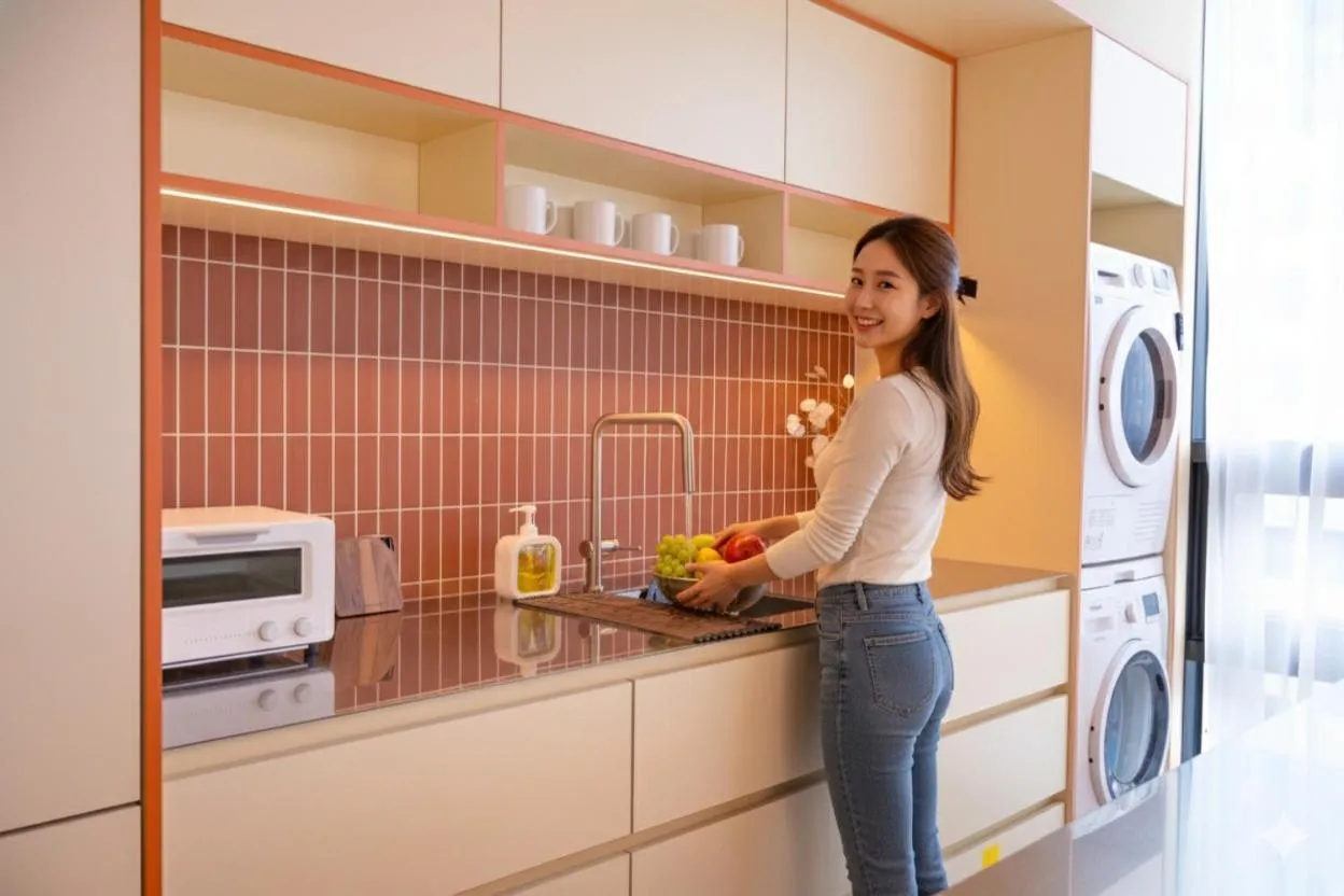 Communal kitchen in THE EXTAY Lounge Jongno