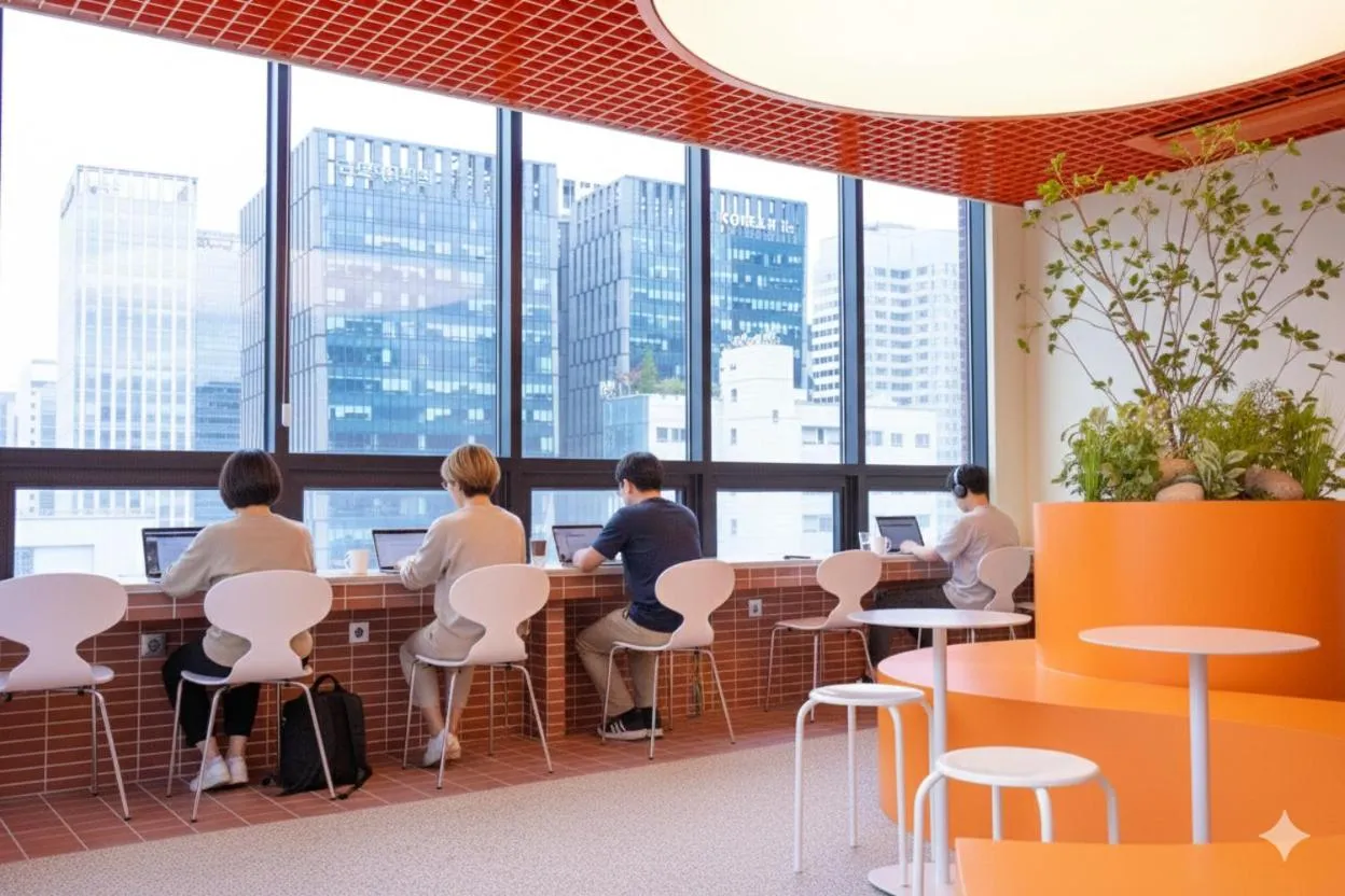 Communal lounge/ TV room in THE EXTAY Lounge Jongno