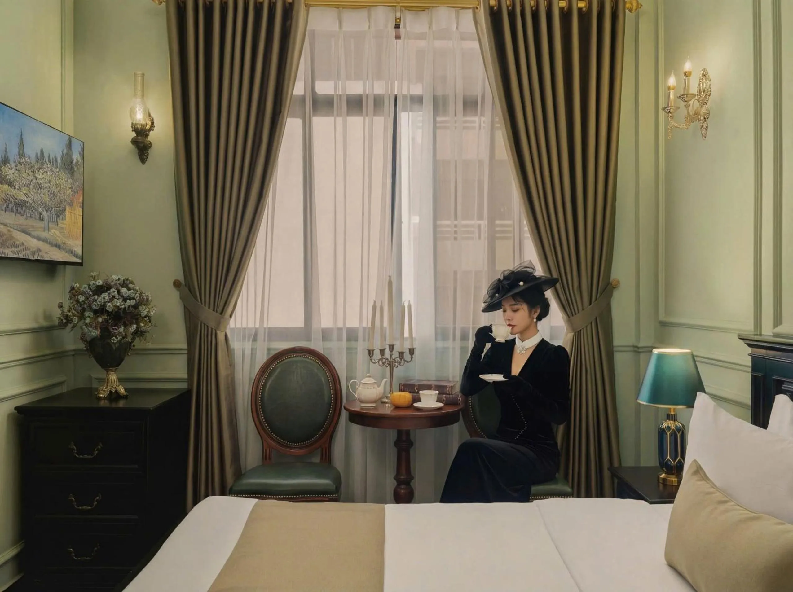 Bedroom in Vina Vintage Hotel