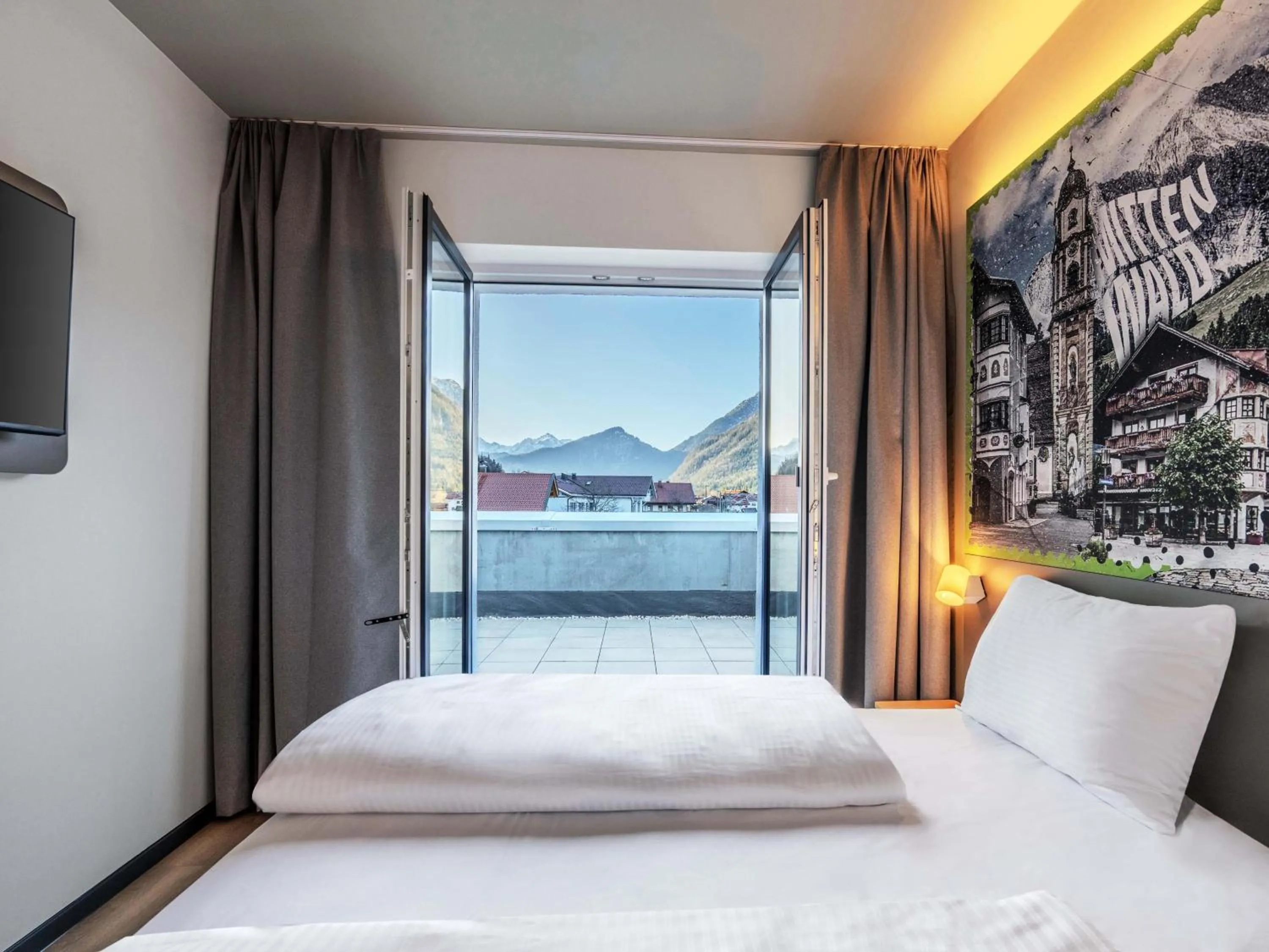 Photo of the whole room, Bed in B&B HOTEL Mittenwald