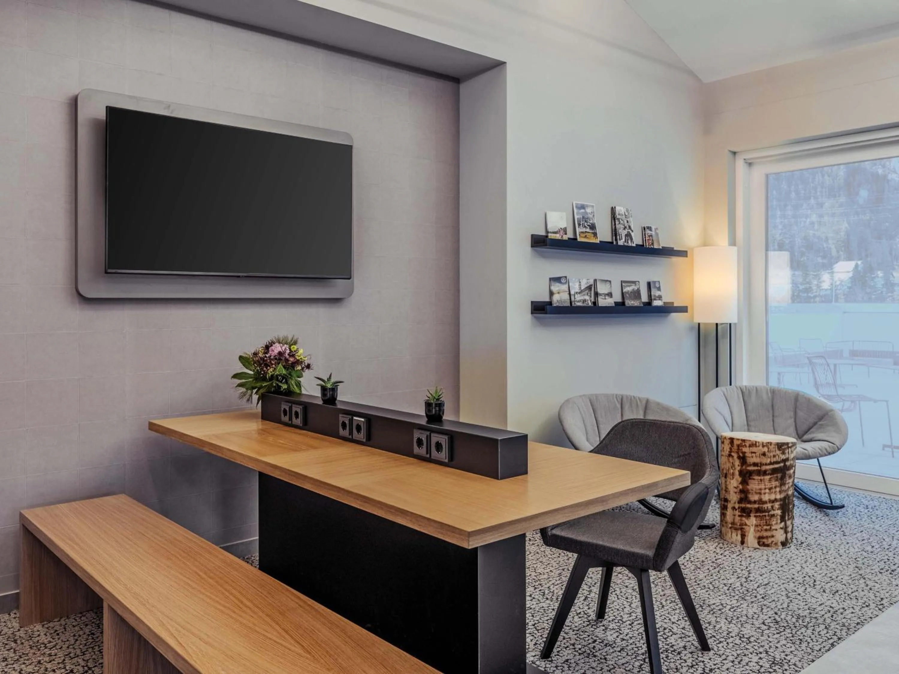 Lobby or reception in B&B HOTEL Mittenwald