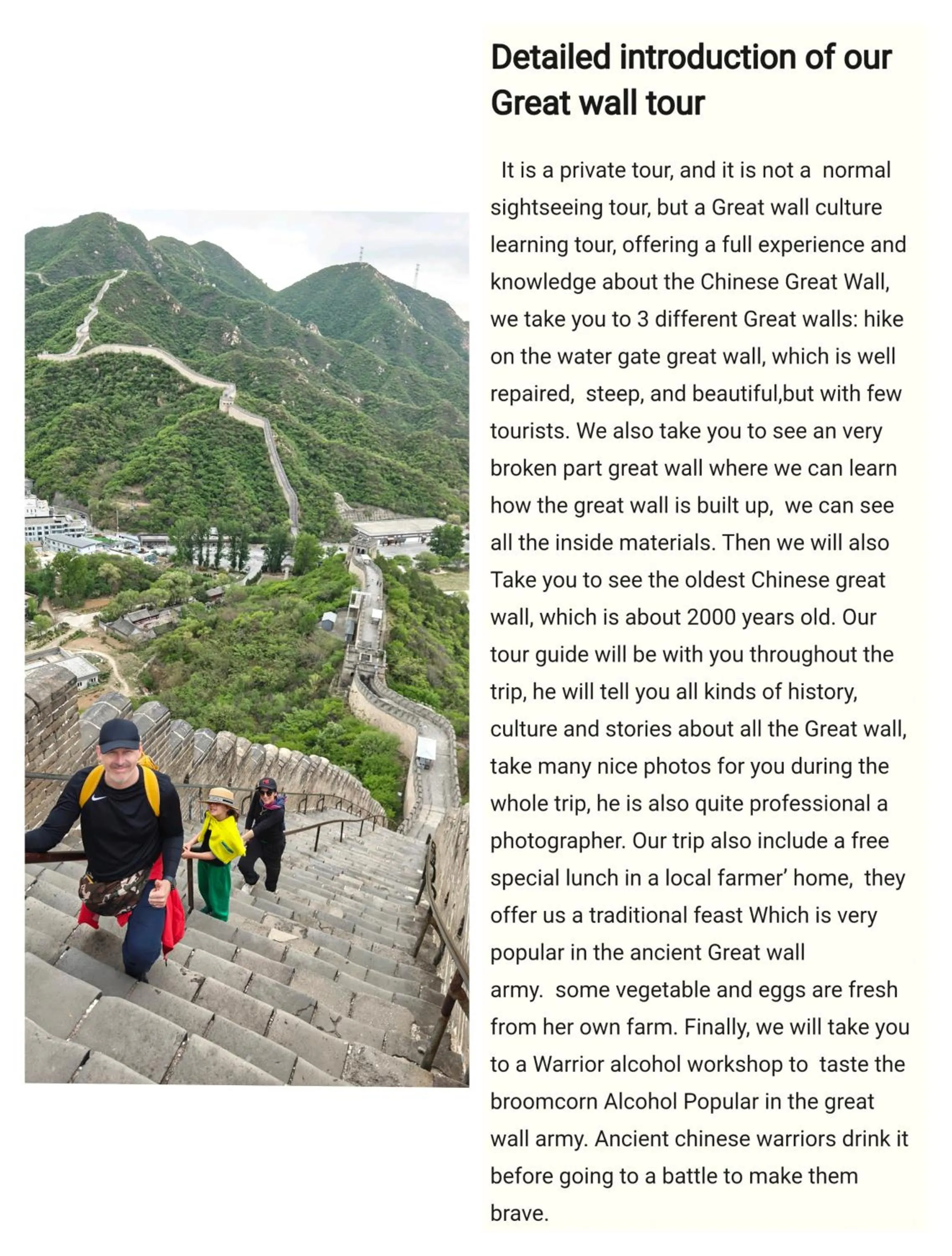 Beijing Badaling Great Wall Caos Courtyard Hostel 1VIP service 2Ancient style Chinese yard 3 only 15 minutes walk to the Badaling Great Wall 4 be your free advisor 5 offer private guided tour 6 experience local food and culutre