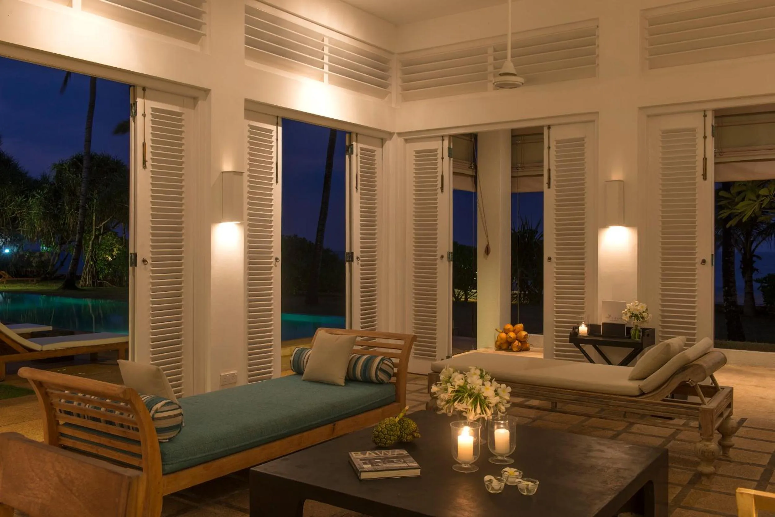 Pool view in Sri Villas