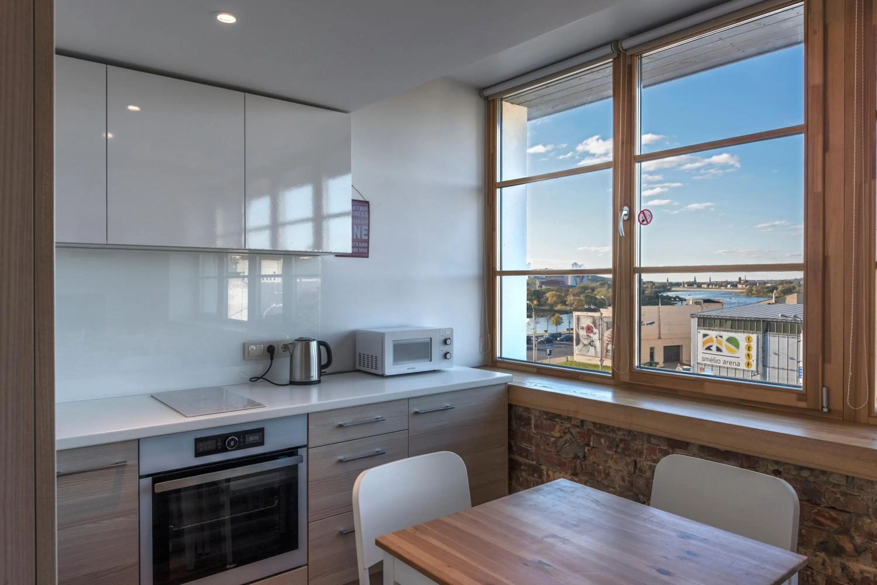 Kitchen or kitchenette in King Mindaugas Apartments