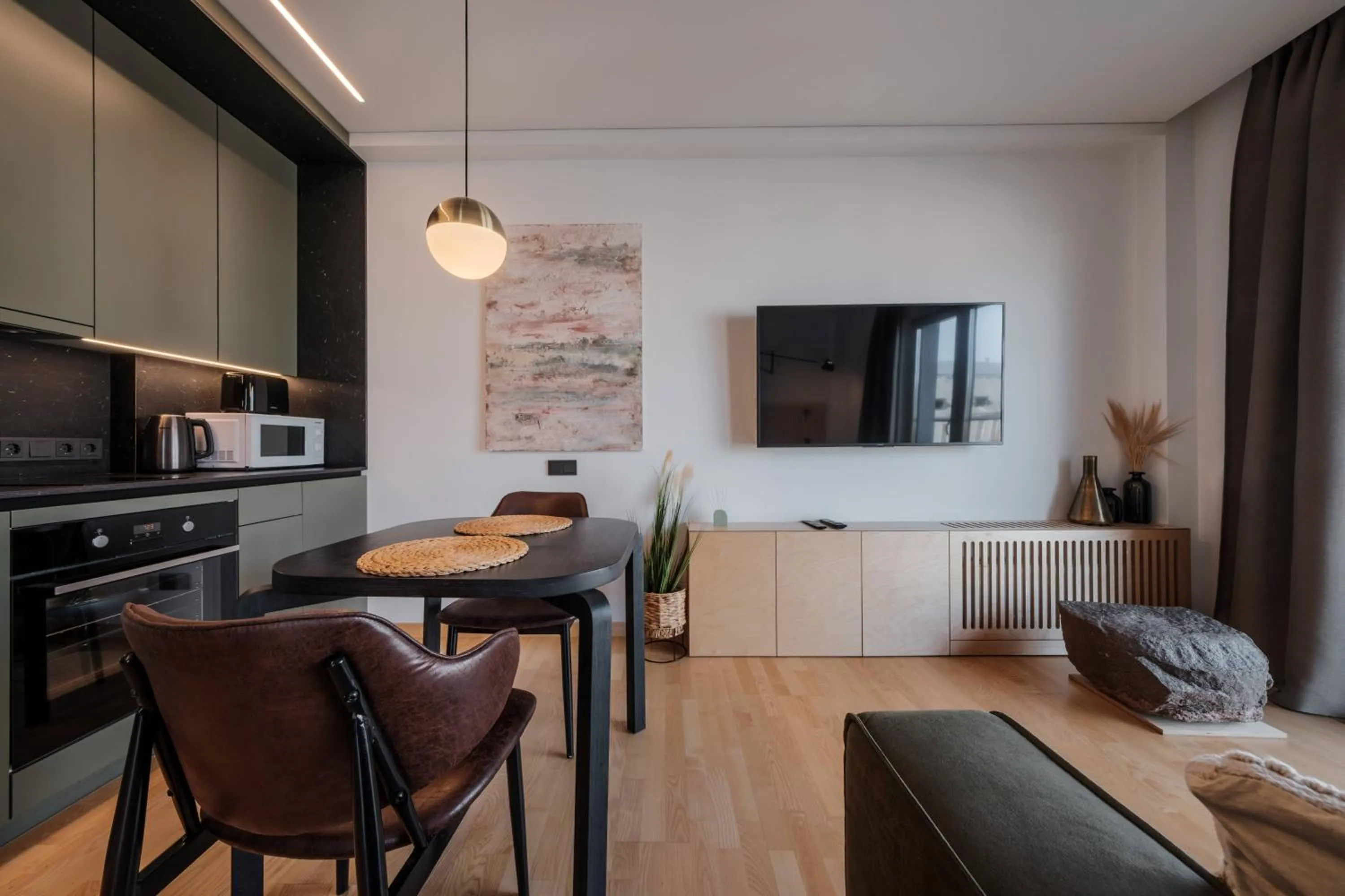 Photo of the whole room in King Mindaugas Apartments