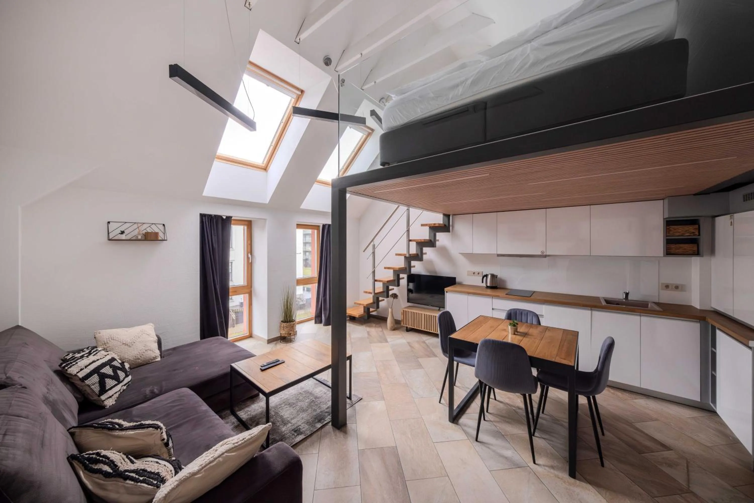 Dining area in King Mindaugas Apartments