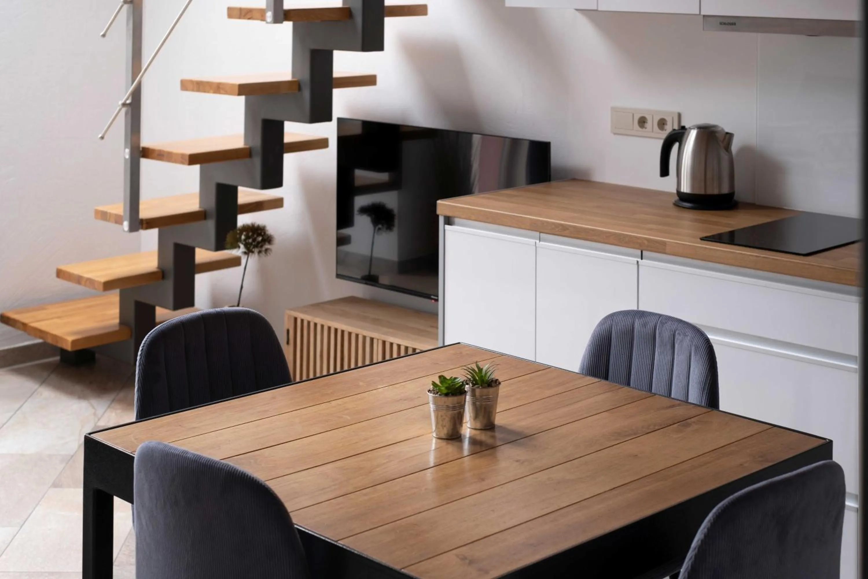 Dining area in King Mindaugas Apartments