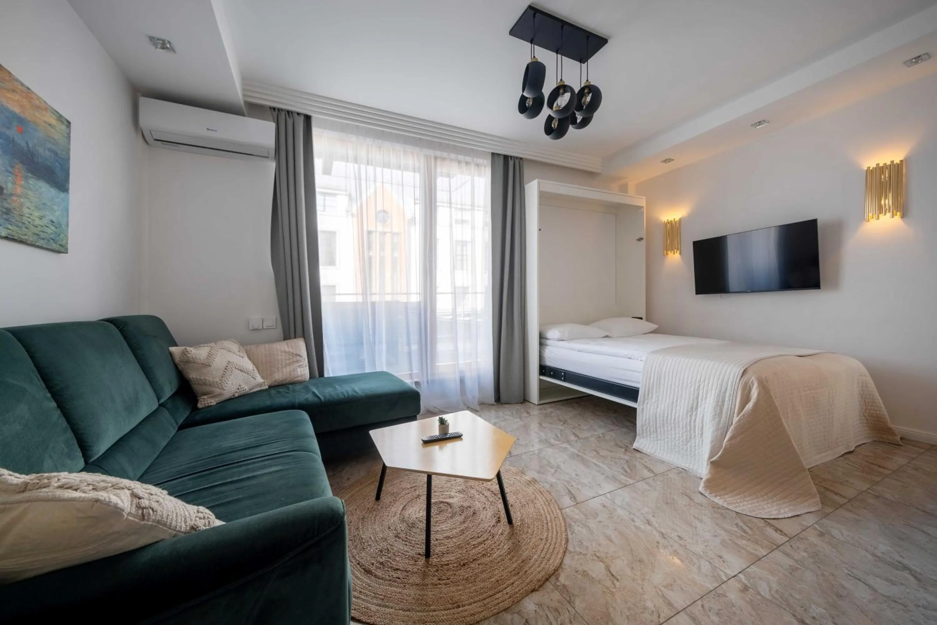 Photo of the whole room, Bed in King Mindaugas Apartments