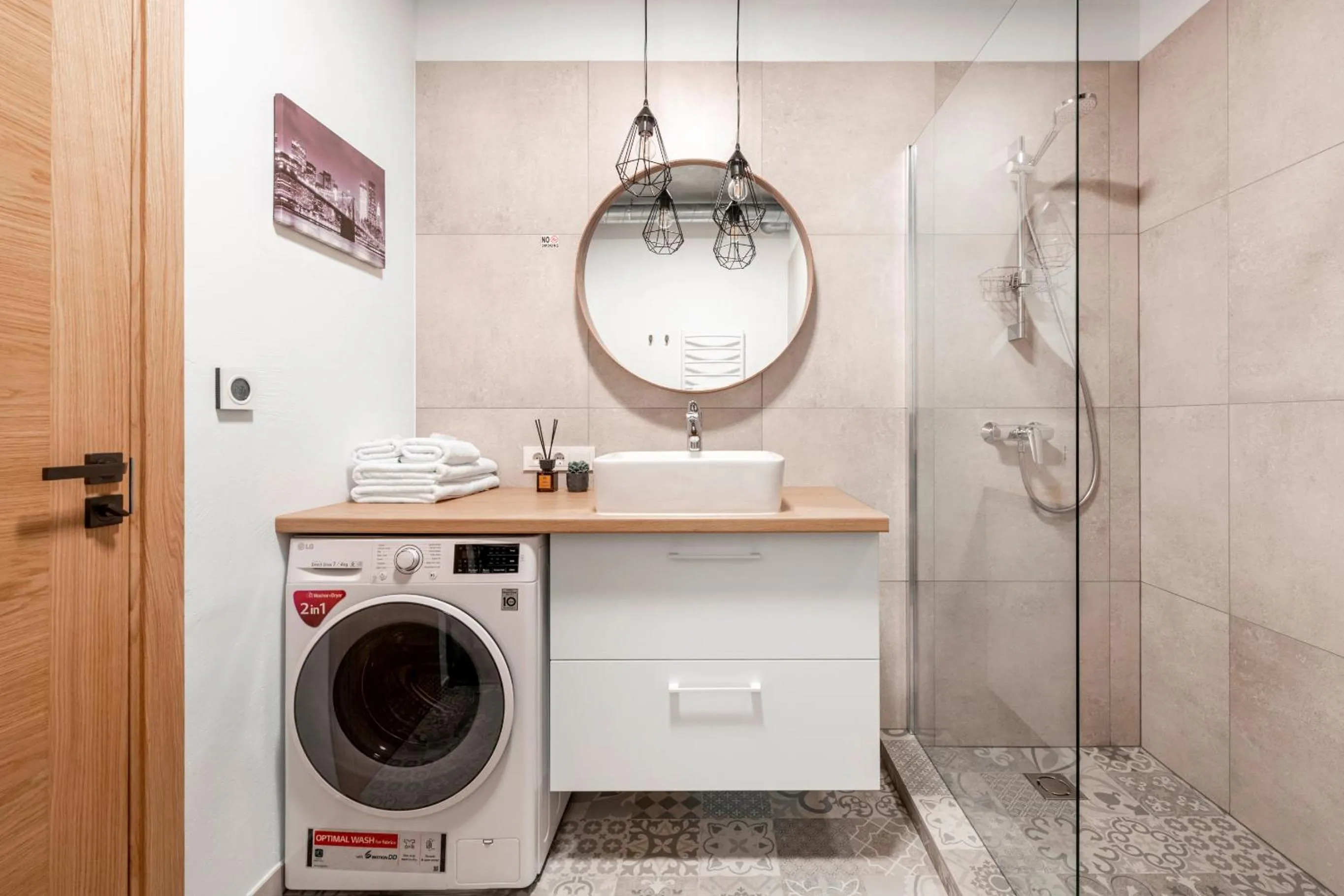 Bathroom in King Mindaugas Apartments