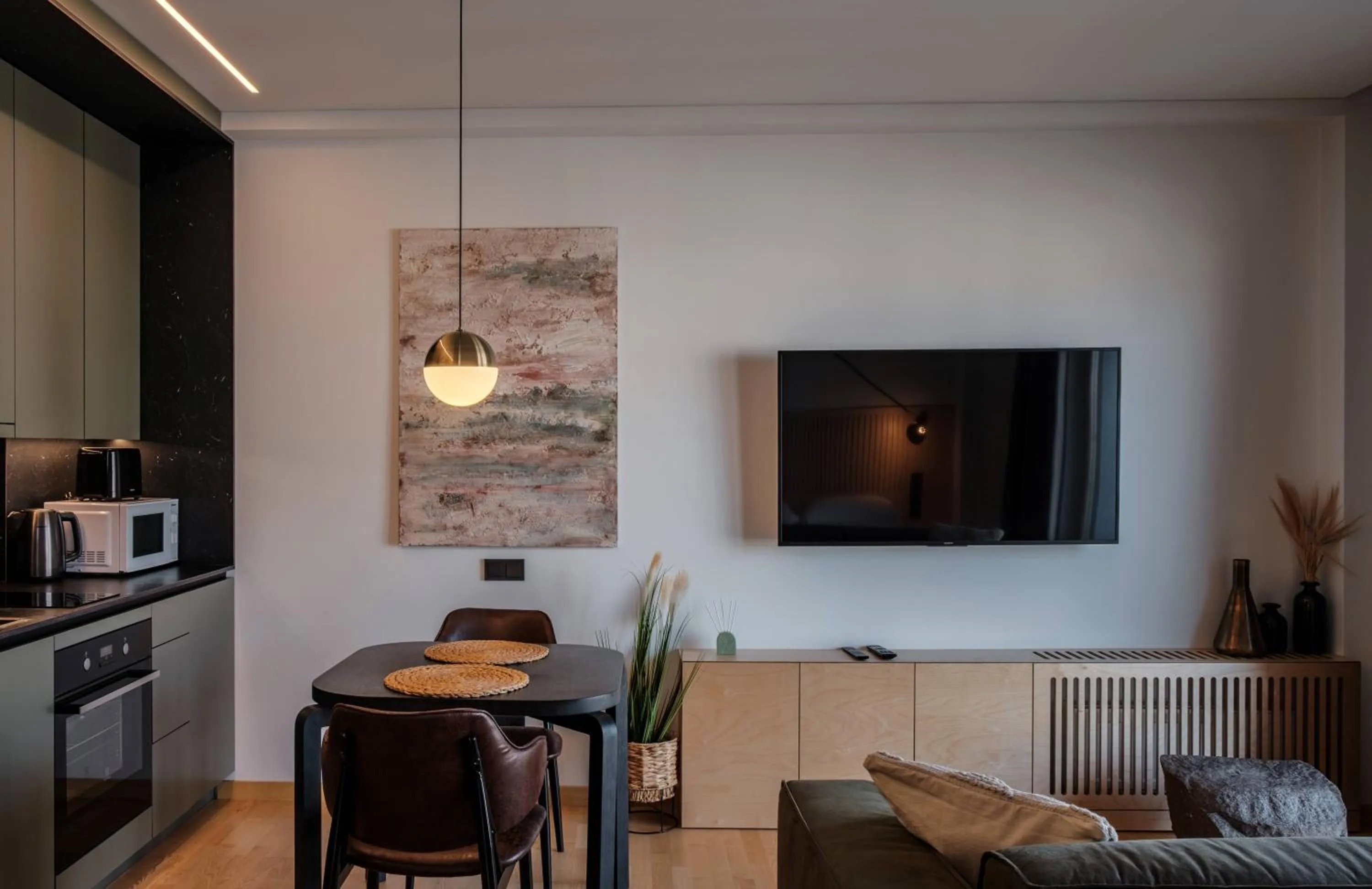 Dining area in King Mindaugas Apartments