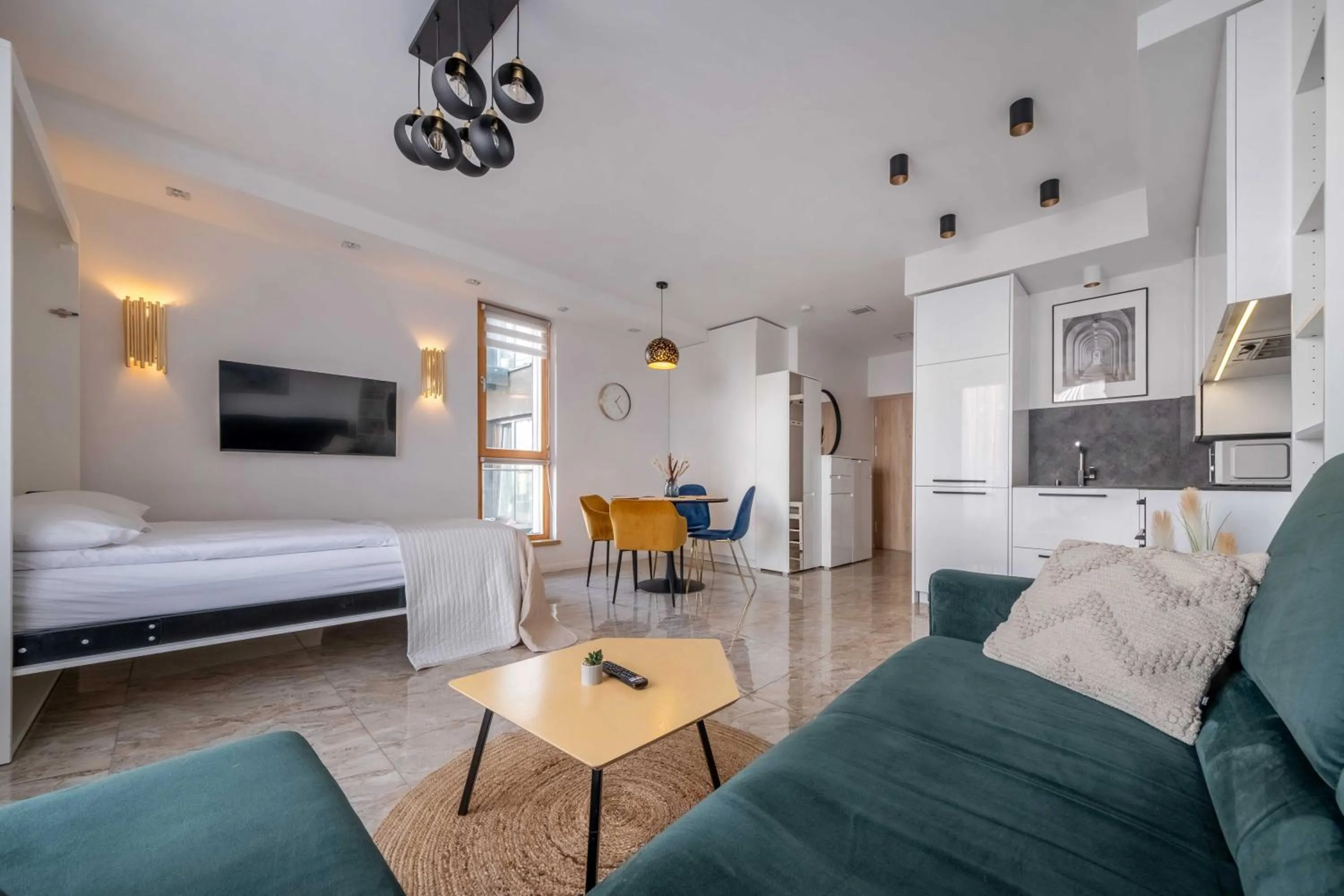 Photo of the whole room, Bed in King Mindaugas Apartments