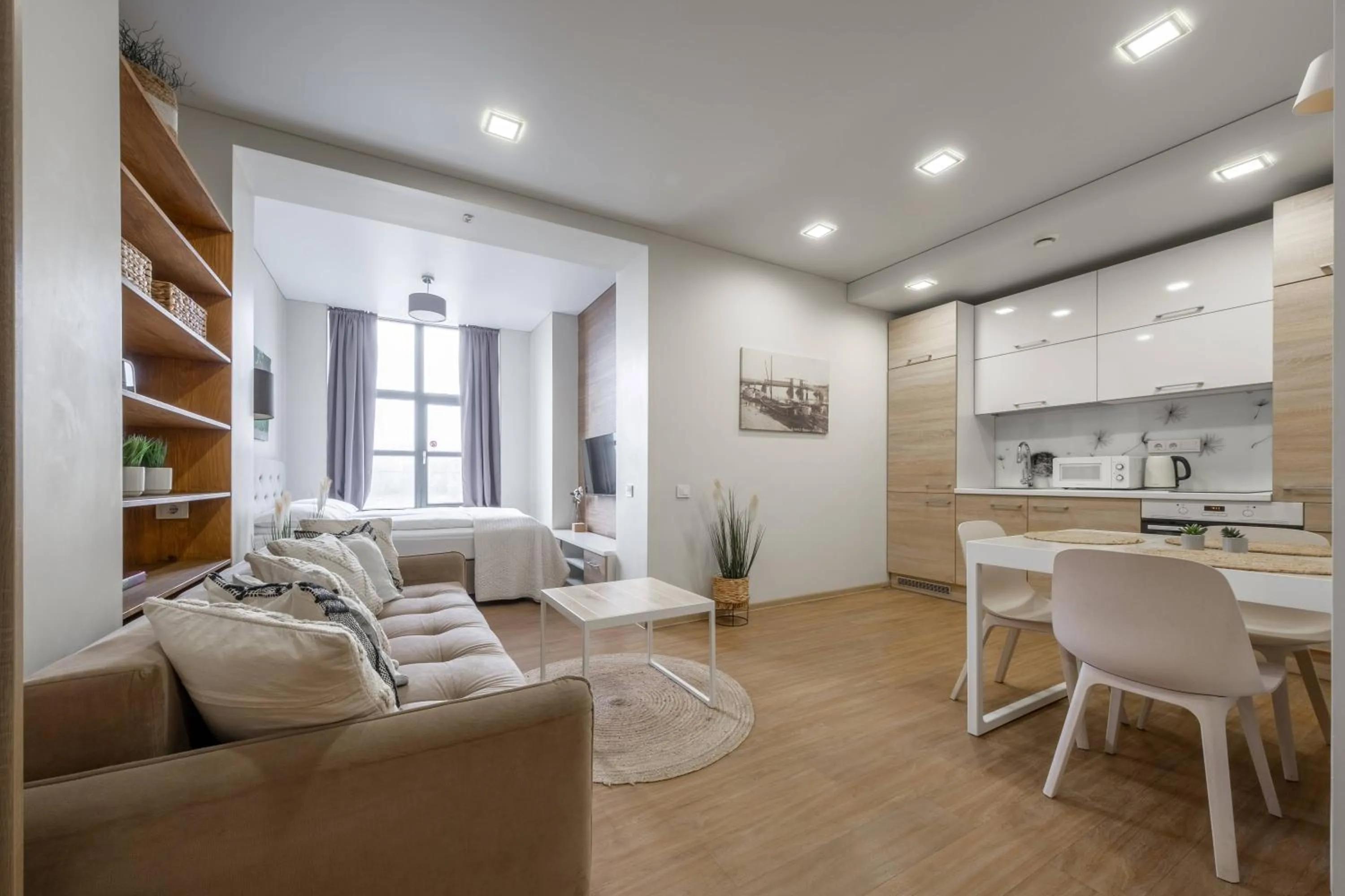 Kitchen or kitchenette in King Mindaugas Apartments