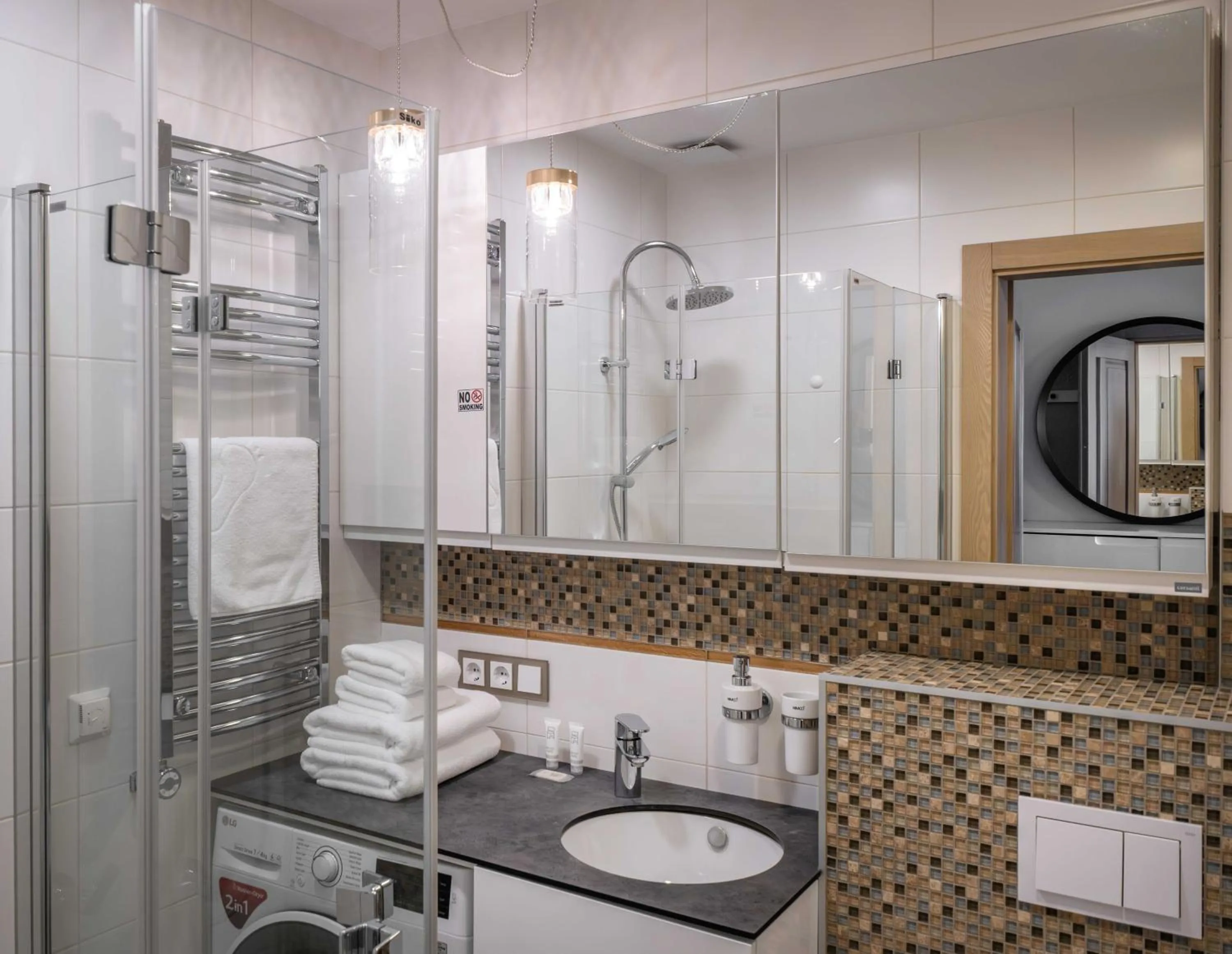 Bathroom in King Mindaugas Apartments