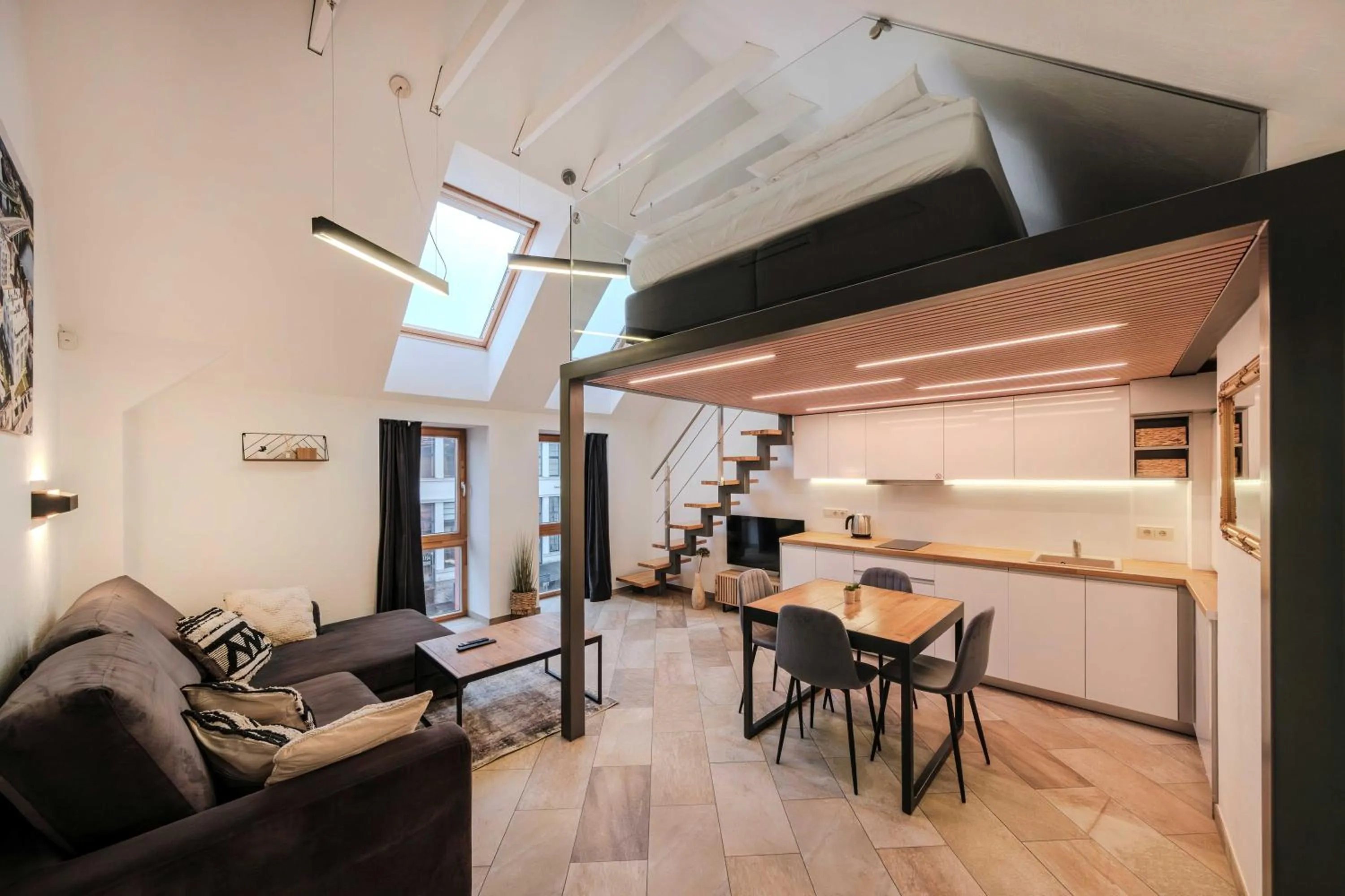 Photo of the whole room in King Mindaugas Apartments