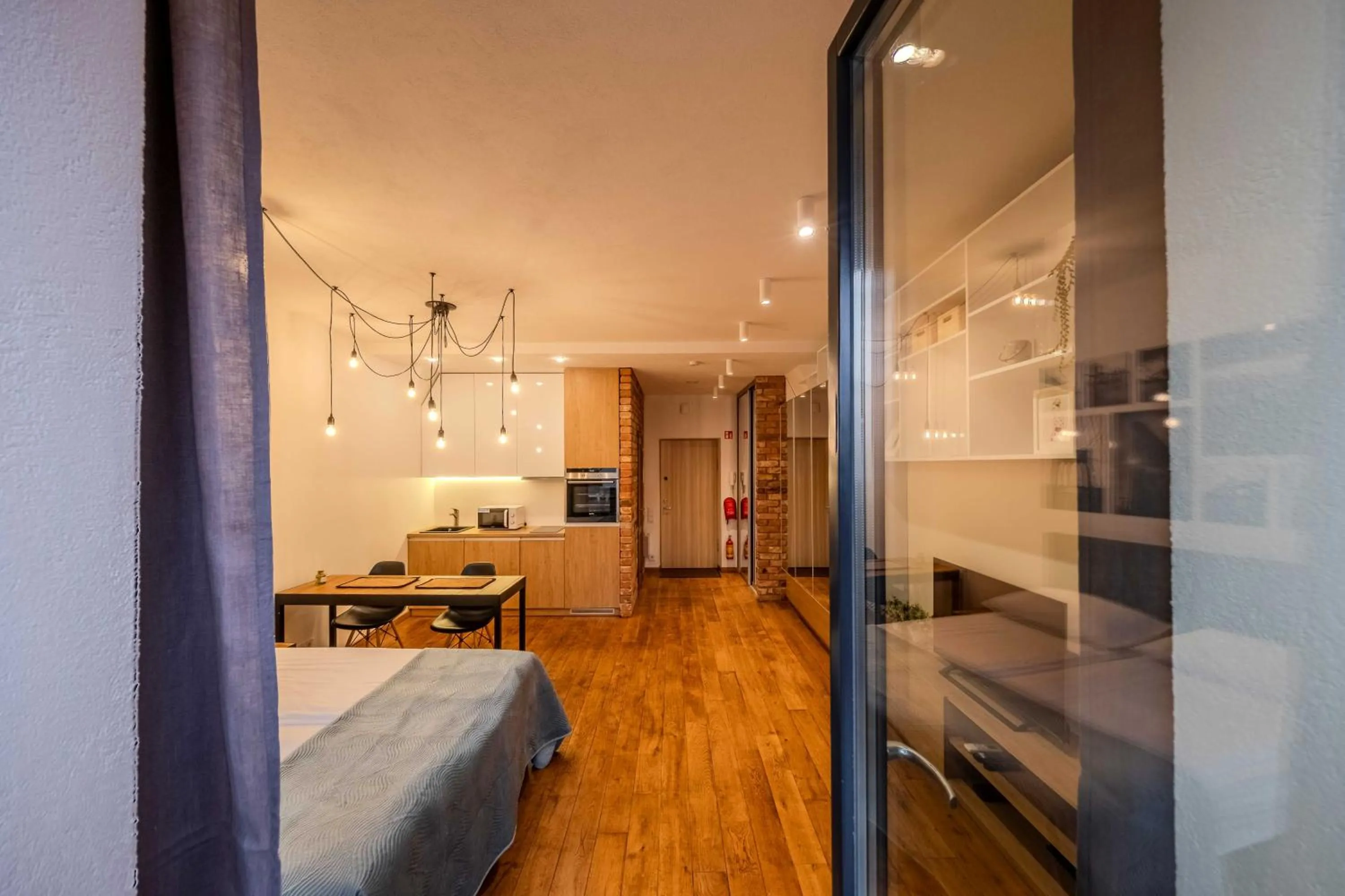 View (from property/room), Bed in King Mindaugas Apartments