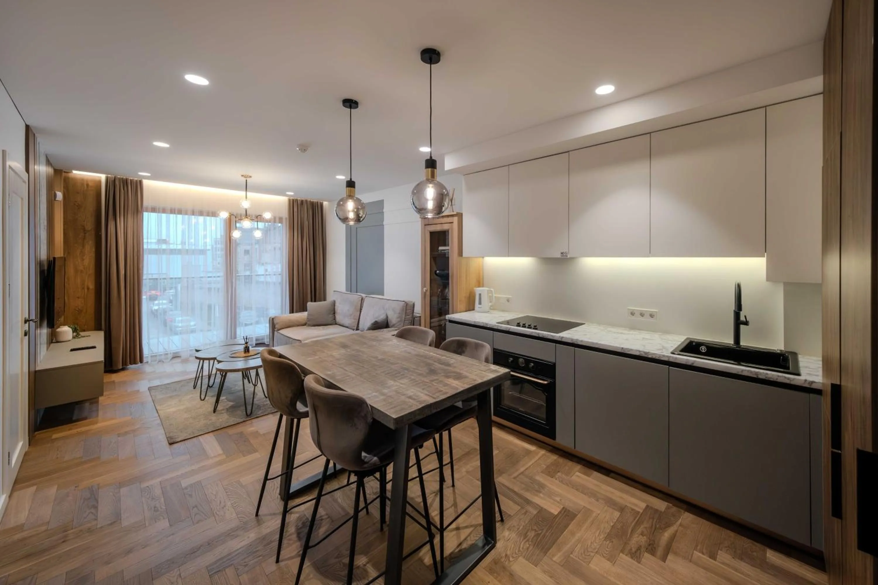 Dining area in King Mindaugas Apartments