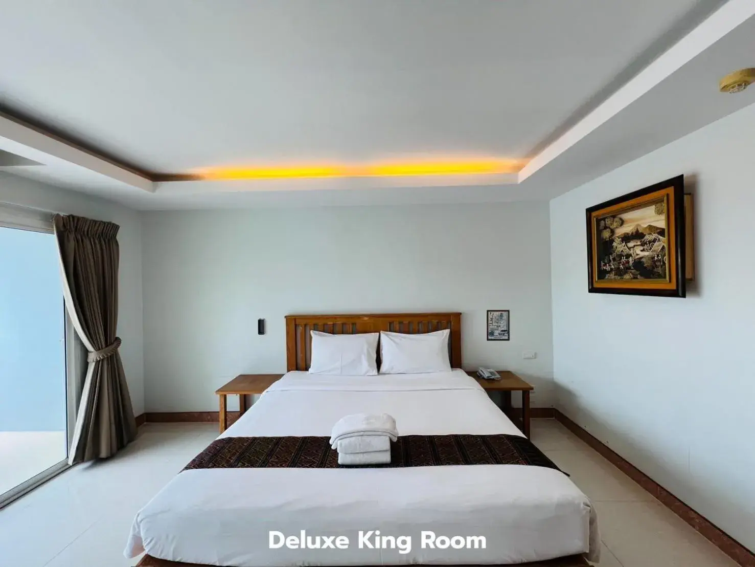 Bed in That Phanom River View Hotel Bed in That Phanom River View Hotel