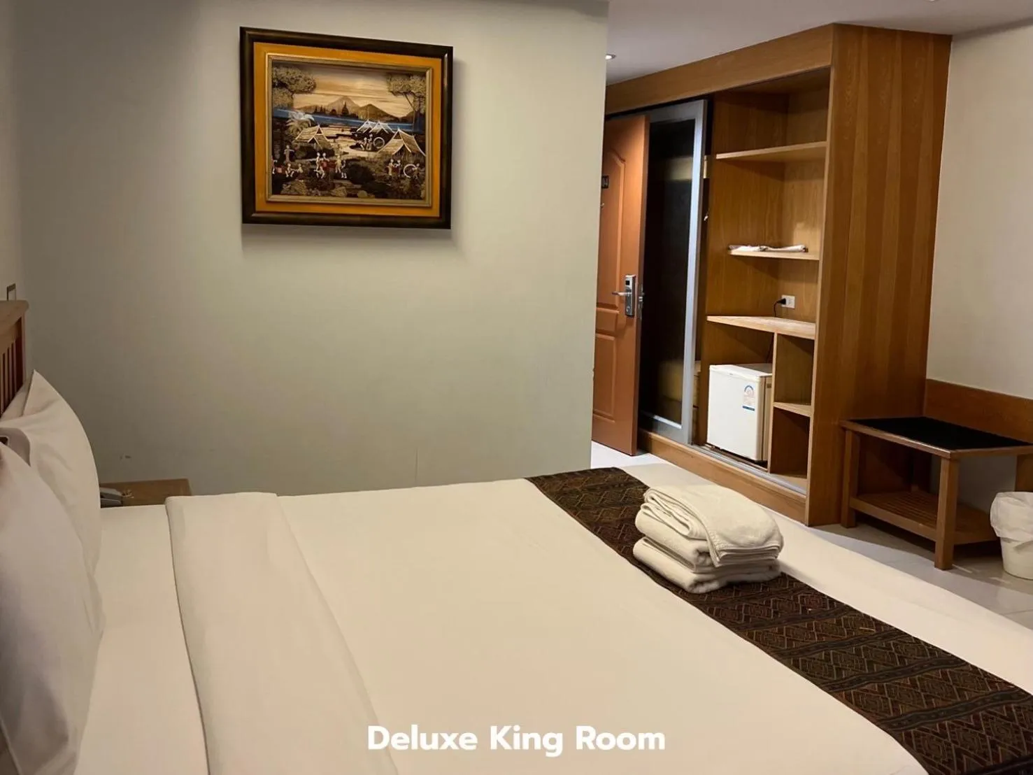 Bed in That Phanom River View Hotel