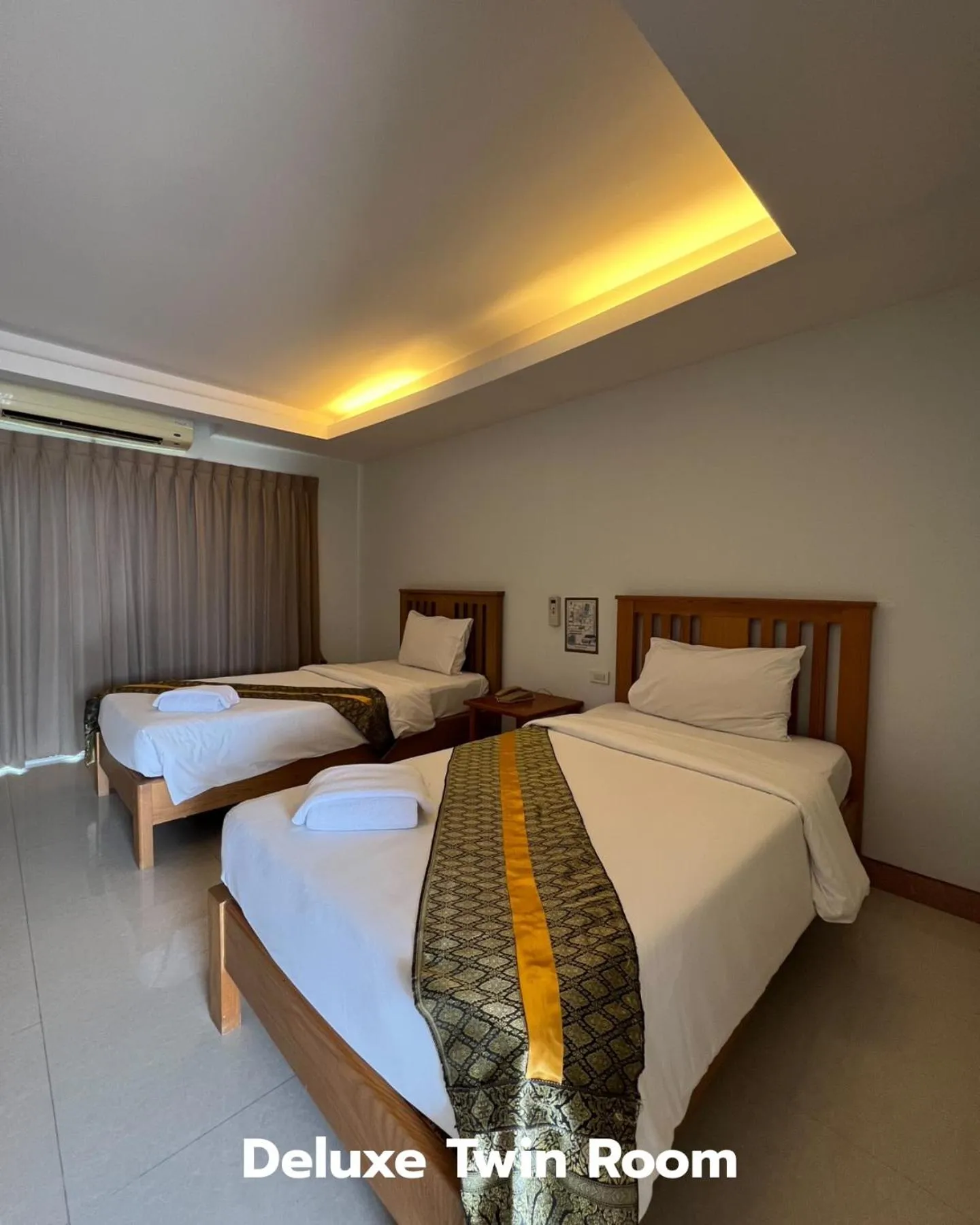 Bed in That Phanom River View Hotel