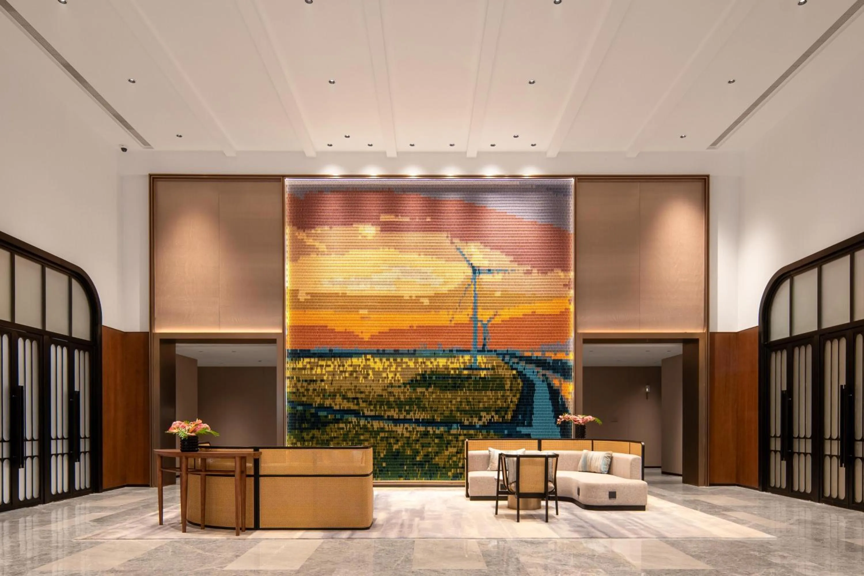 Lobby or reception in Hilton Garden Inn Shanghai Changxing Island