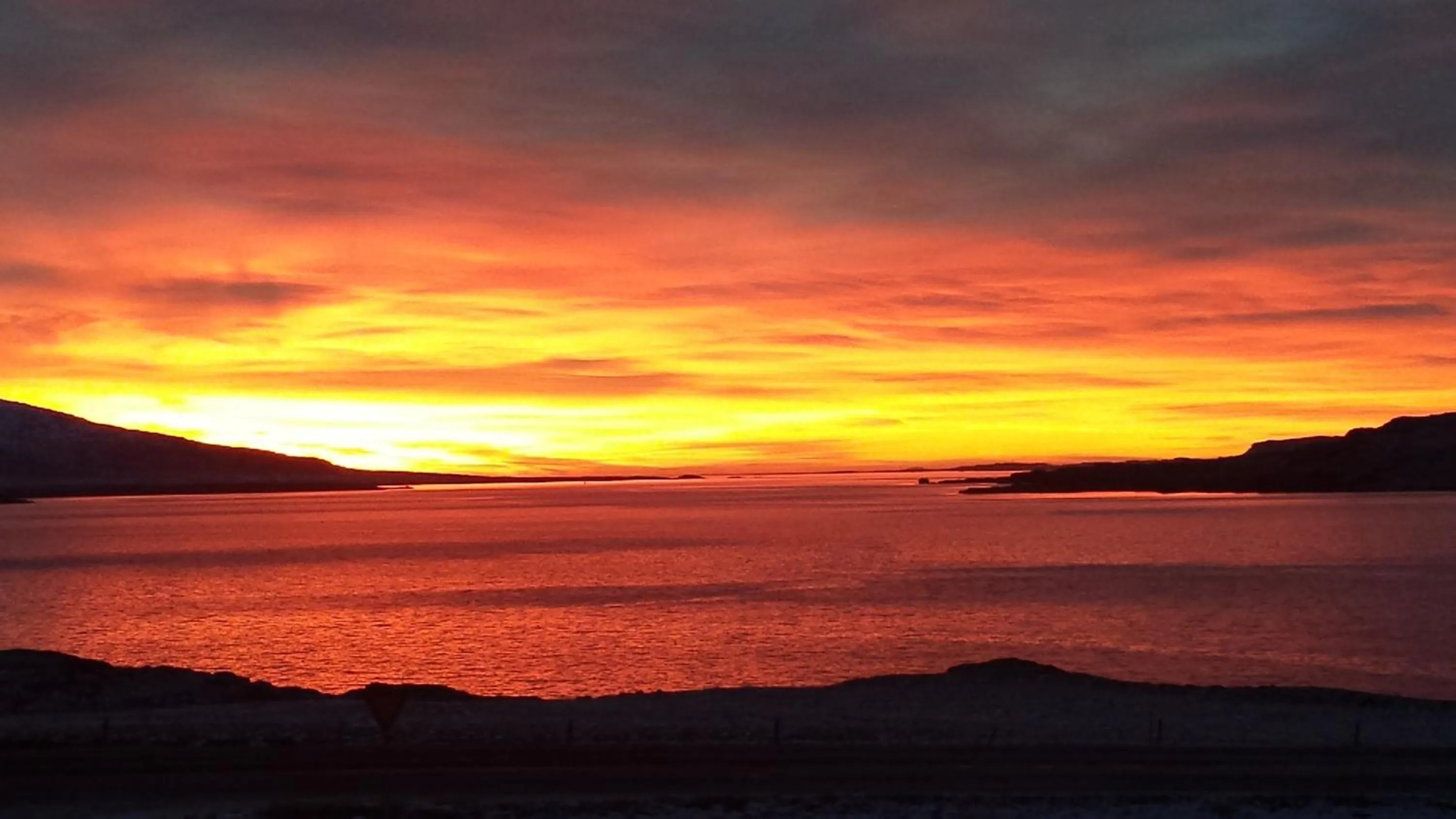 Natural landscape in Lindarbrekka