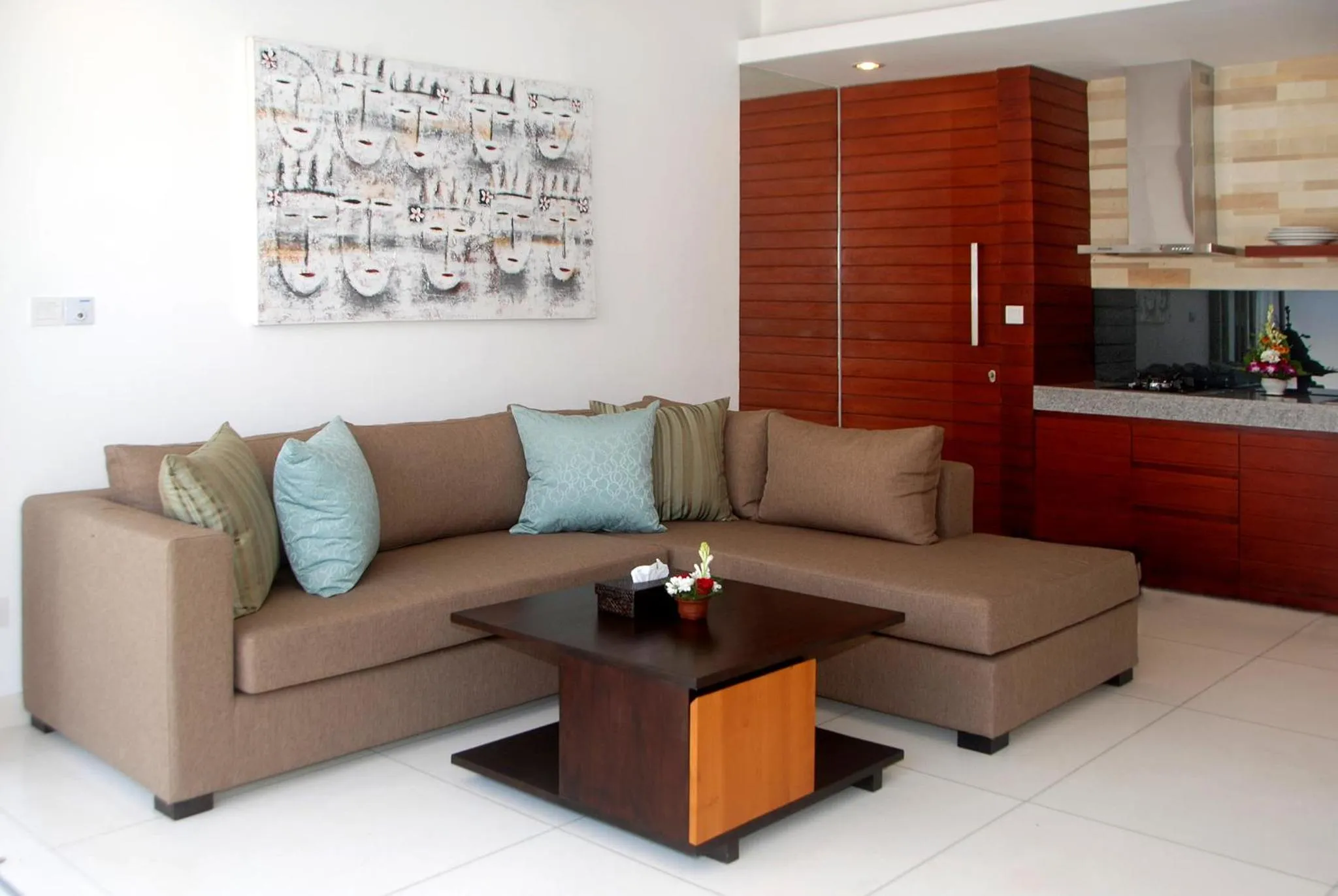 Seating area in Smart Comfort Apartments