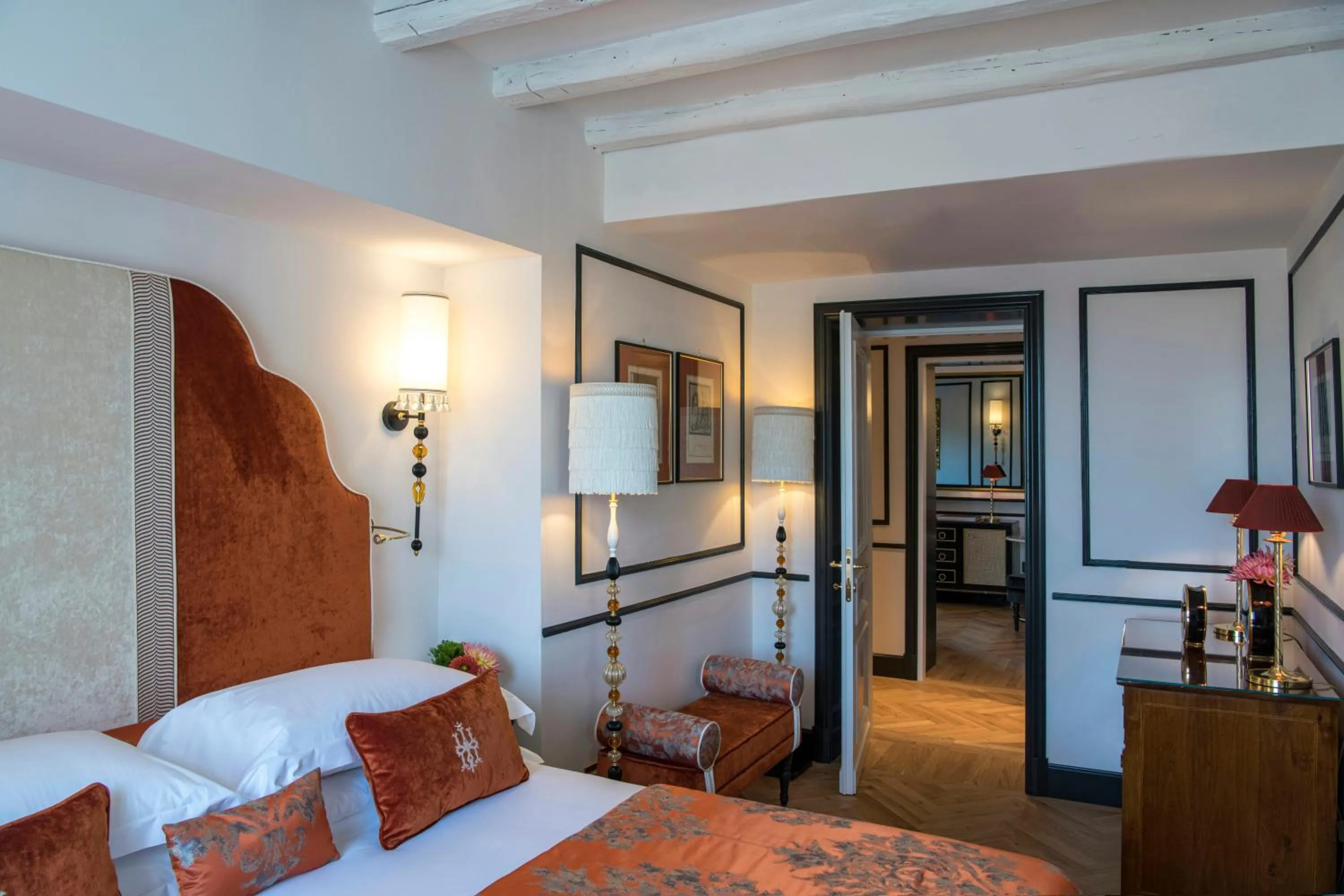 Balcony/Terrace, Bed in Hotel d’Inghilterra Roma – Starhotels Collezione