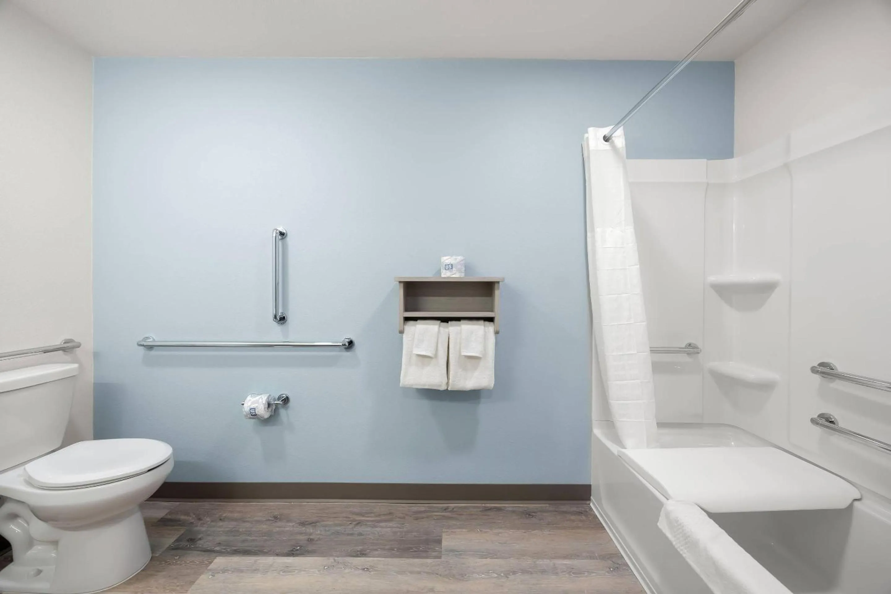 Shower in WoodSpring Suites Medford near I-5