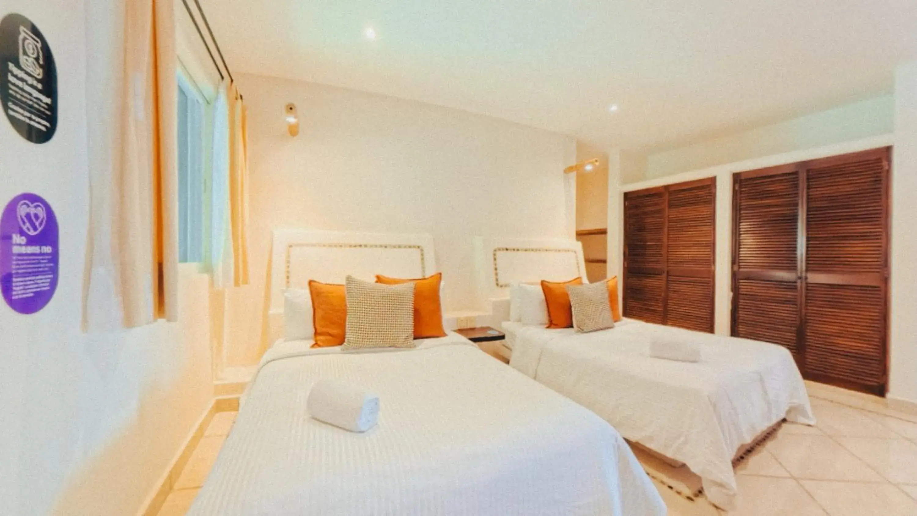 Superior Twin Room in Viajero Bacalar Hostel Superior Twin Room in Viajero Bacalar Hostel