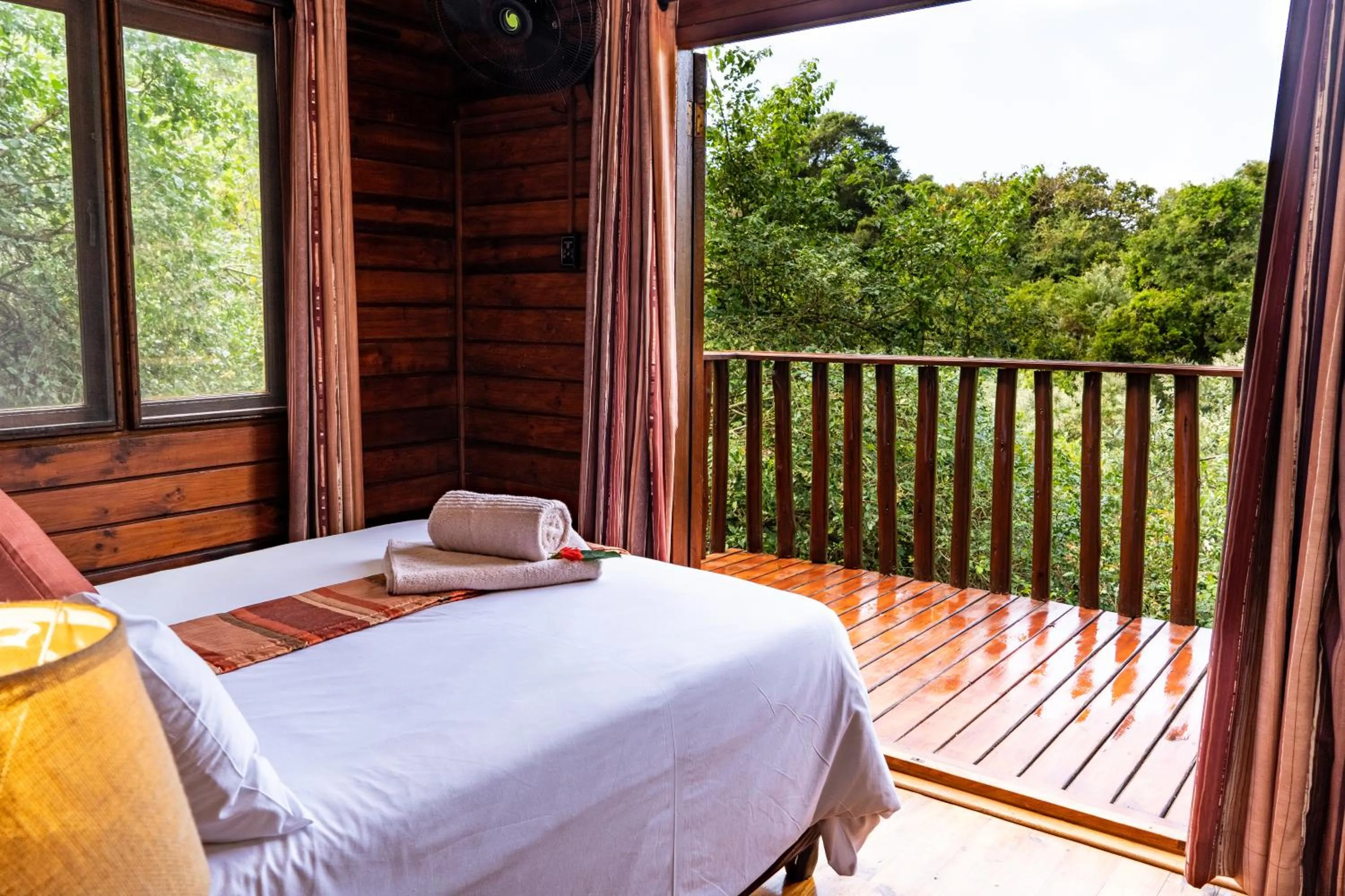 Bed in Mtunzini Forest Lodge Self Catering Resort