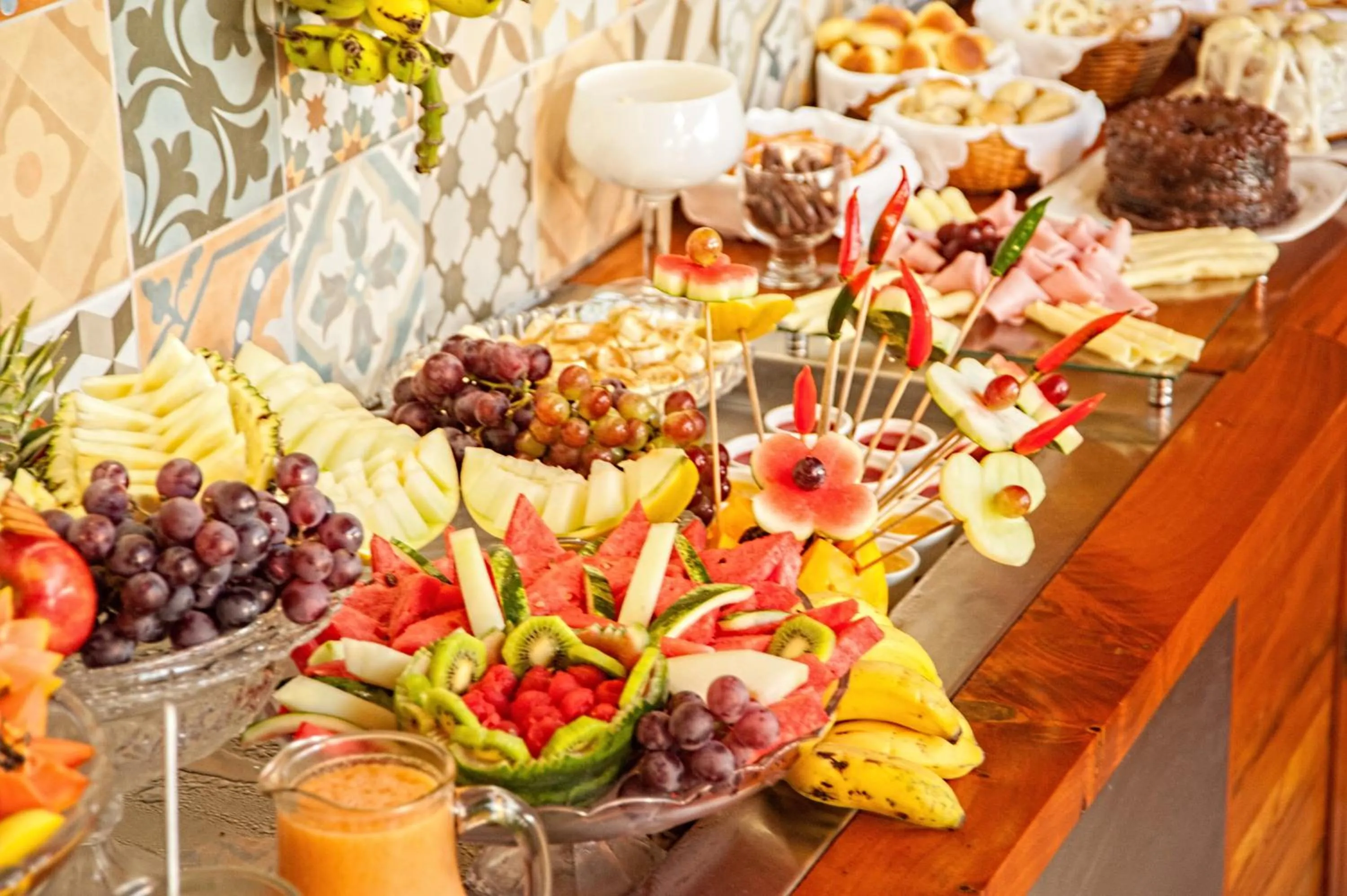 Buffet breakfast in BellaMinas Pousada