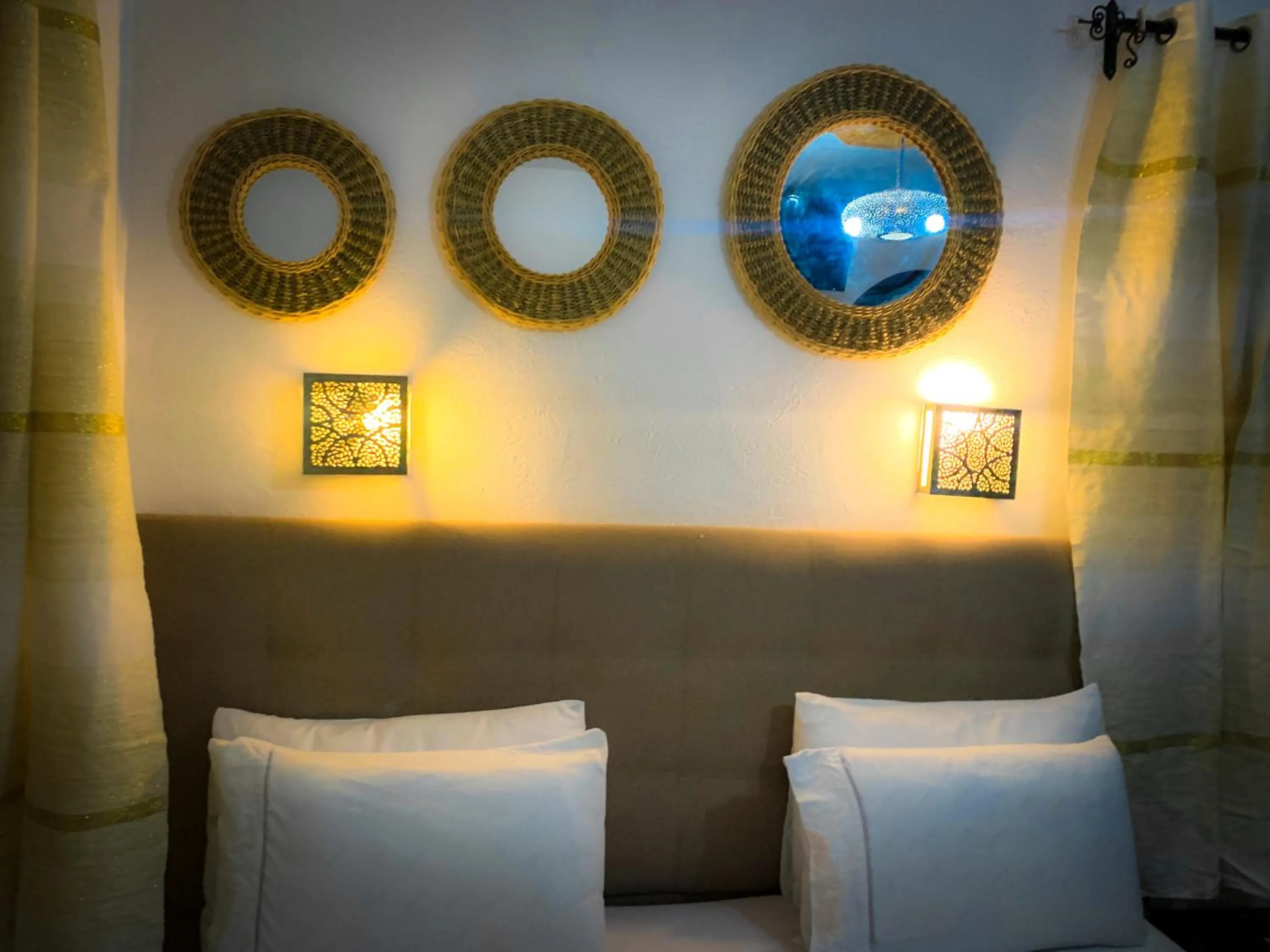 Bed in Riad Zaitouna Chaouen