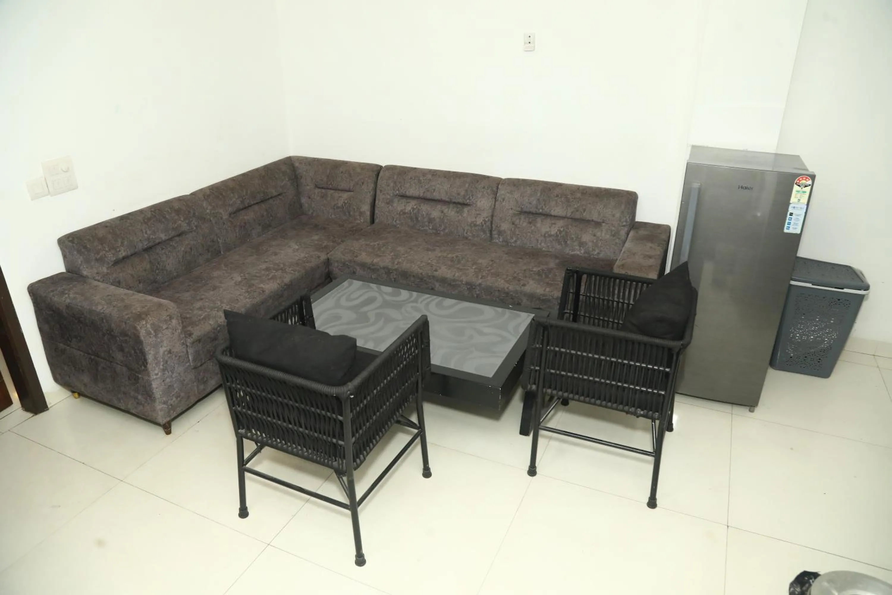 Living room in Flourish Stay Saket near Max Hospital