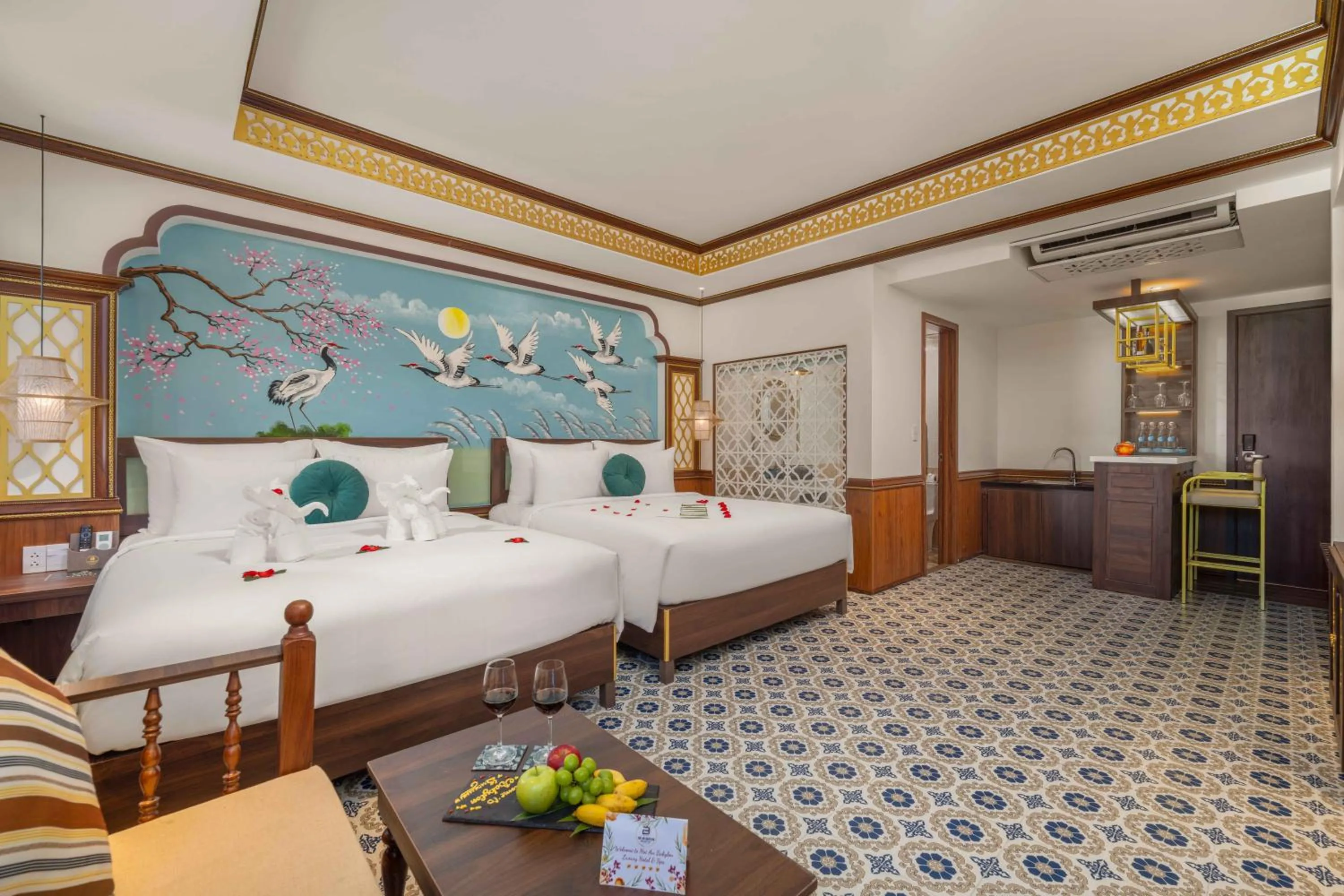 Bed in Soleil by Soluna - A Charming Touch of Hoi An Heritage - formerly Hoi An Babylon Luxury Hotel