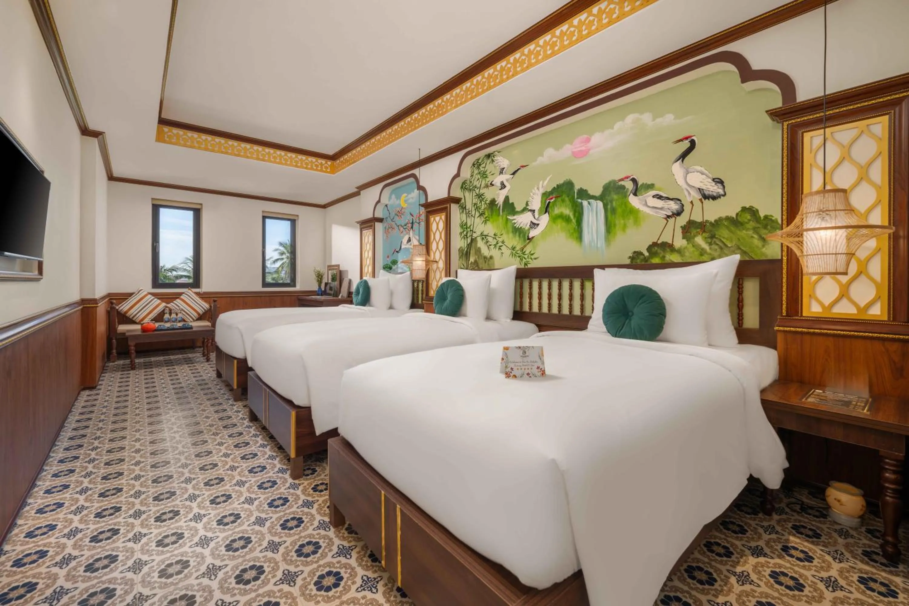 Bed in Soleil by Soluna - A Charming Touch of Hoi An Heritage - formerly Hoi An Babylon Luxury Hotel
