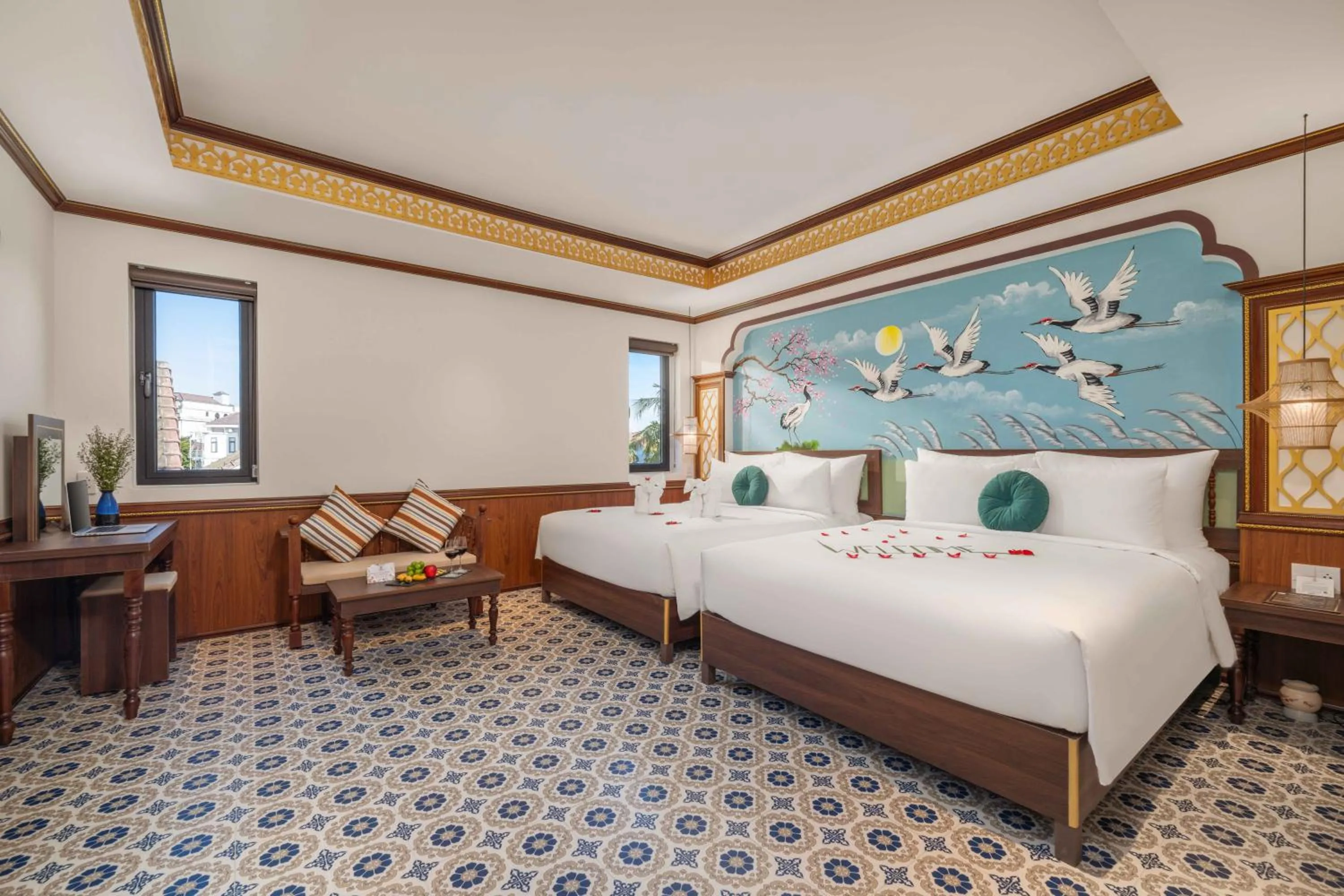 Bed in Soleil by Soluna - A Charming Touch of Hoi An Heritage - formerly Hoi An Babylon Luxury Hotel