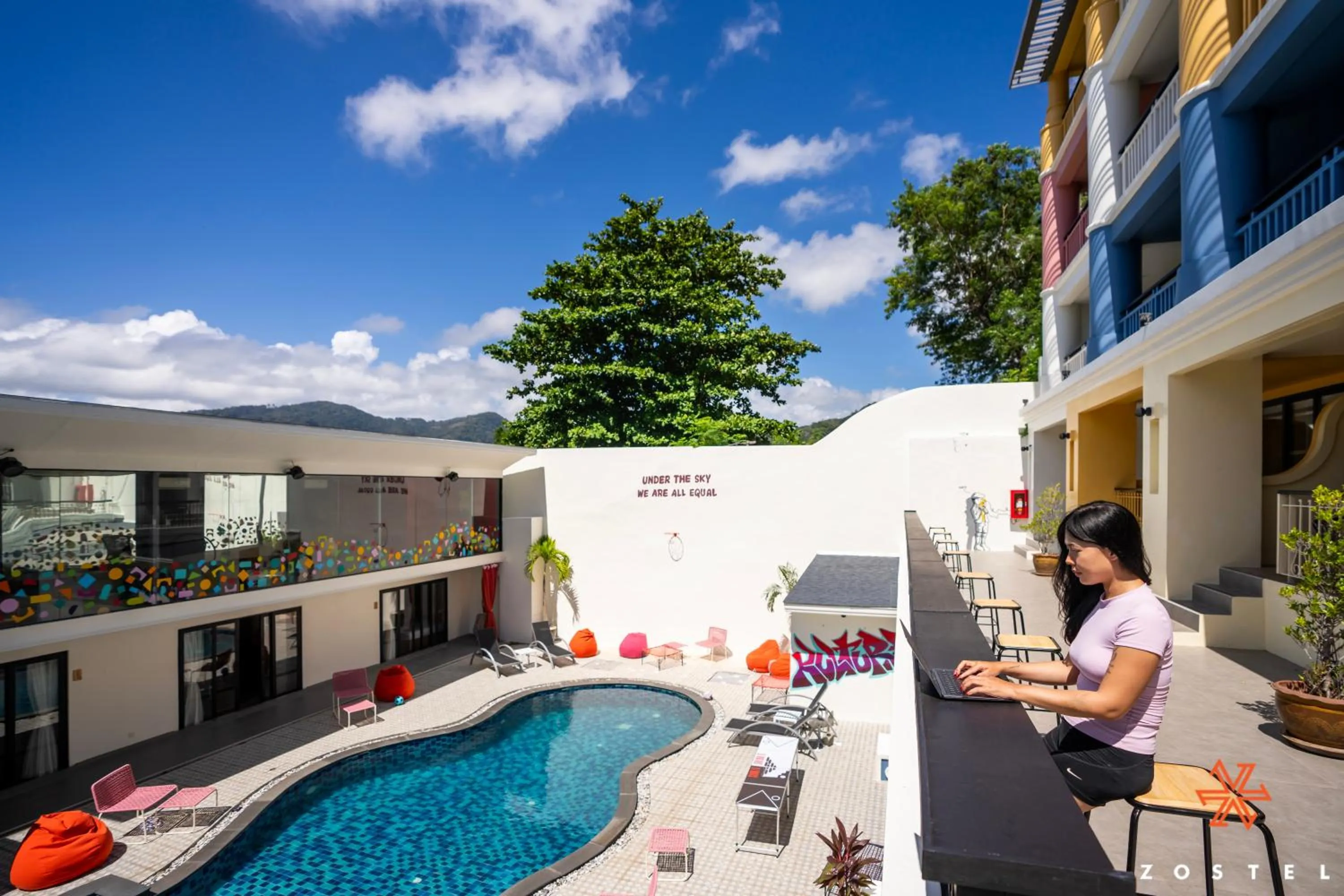 Swimming pool in Zostel Phuket