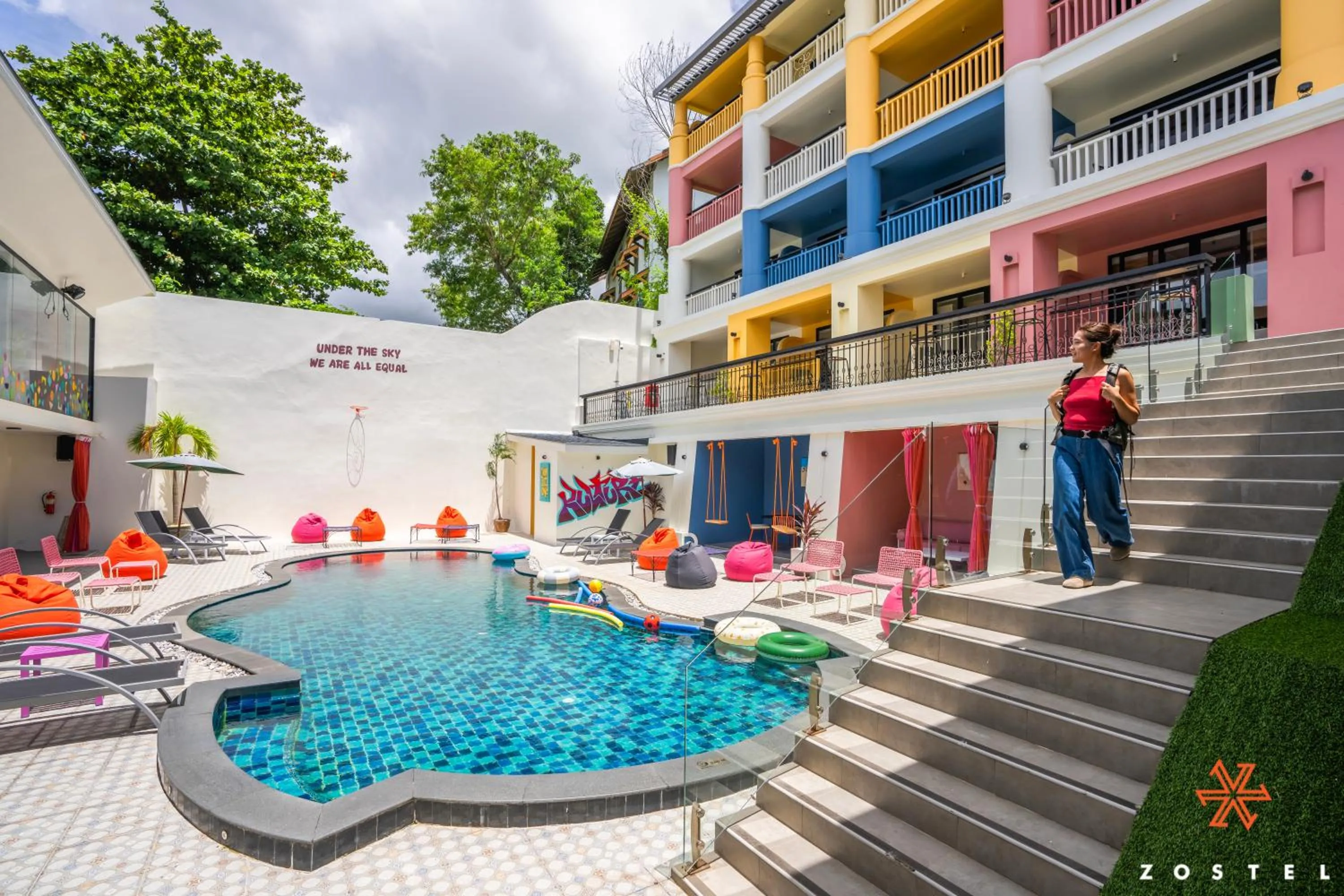 Swimming pool in Zostel Phuket