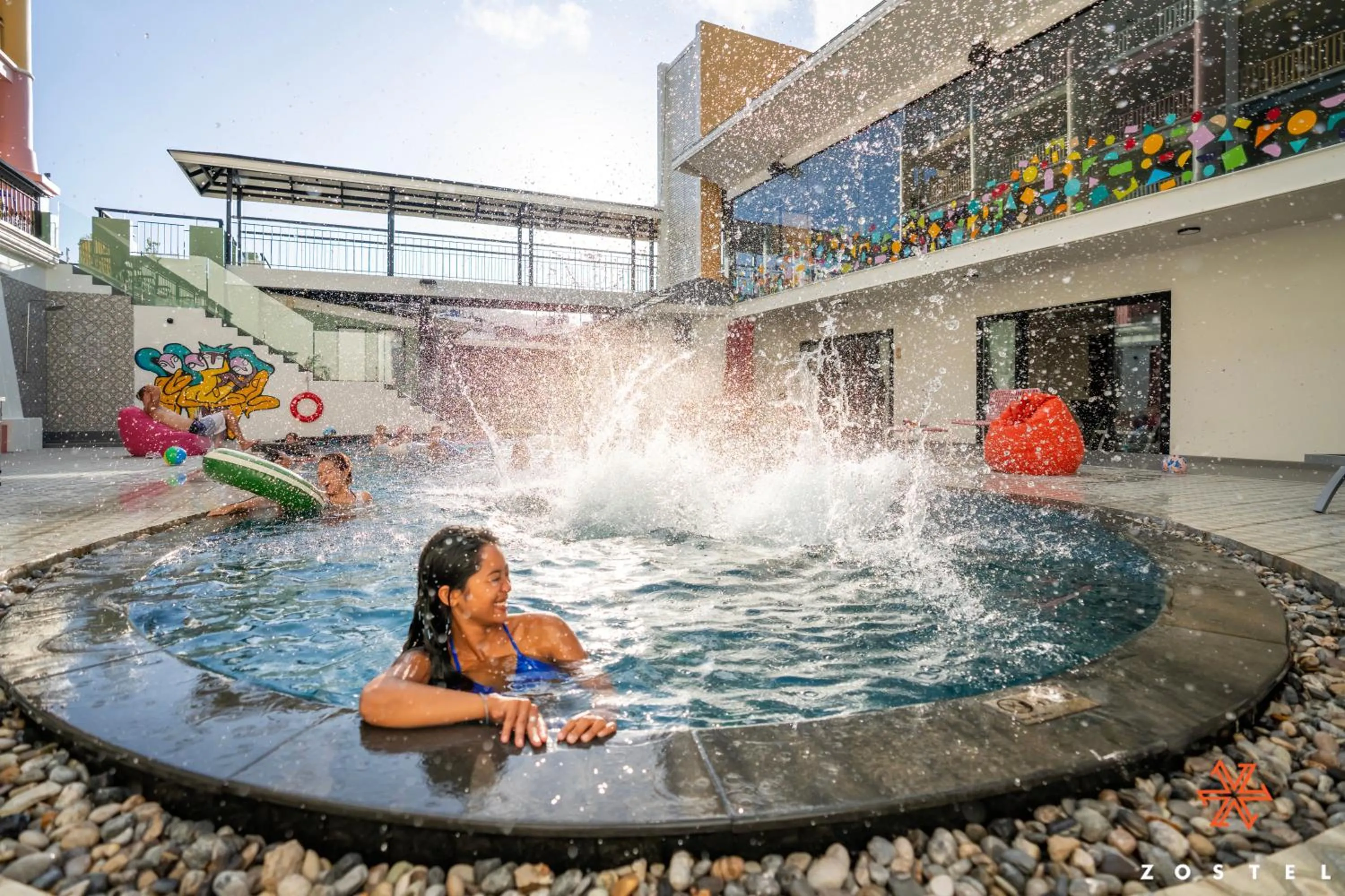 Swimming pool in Zostel Phuket