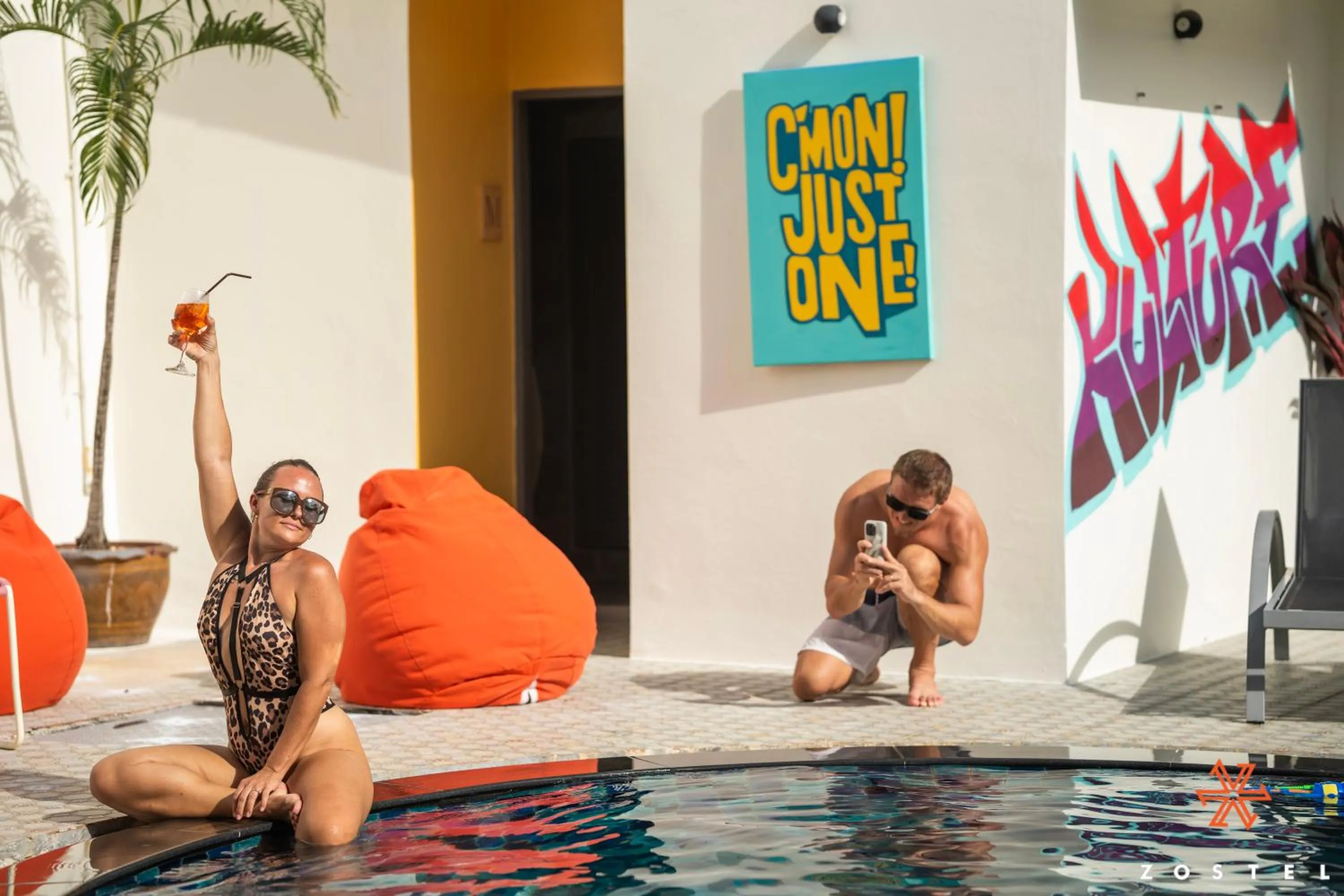 Swimming pool in Zostel Phuket