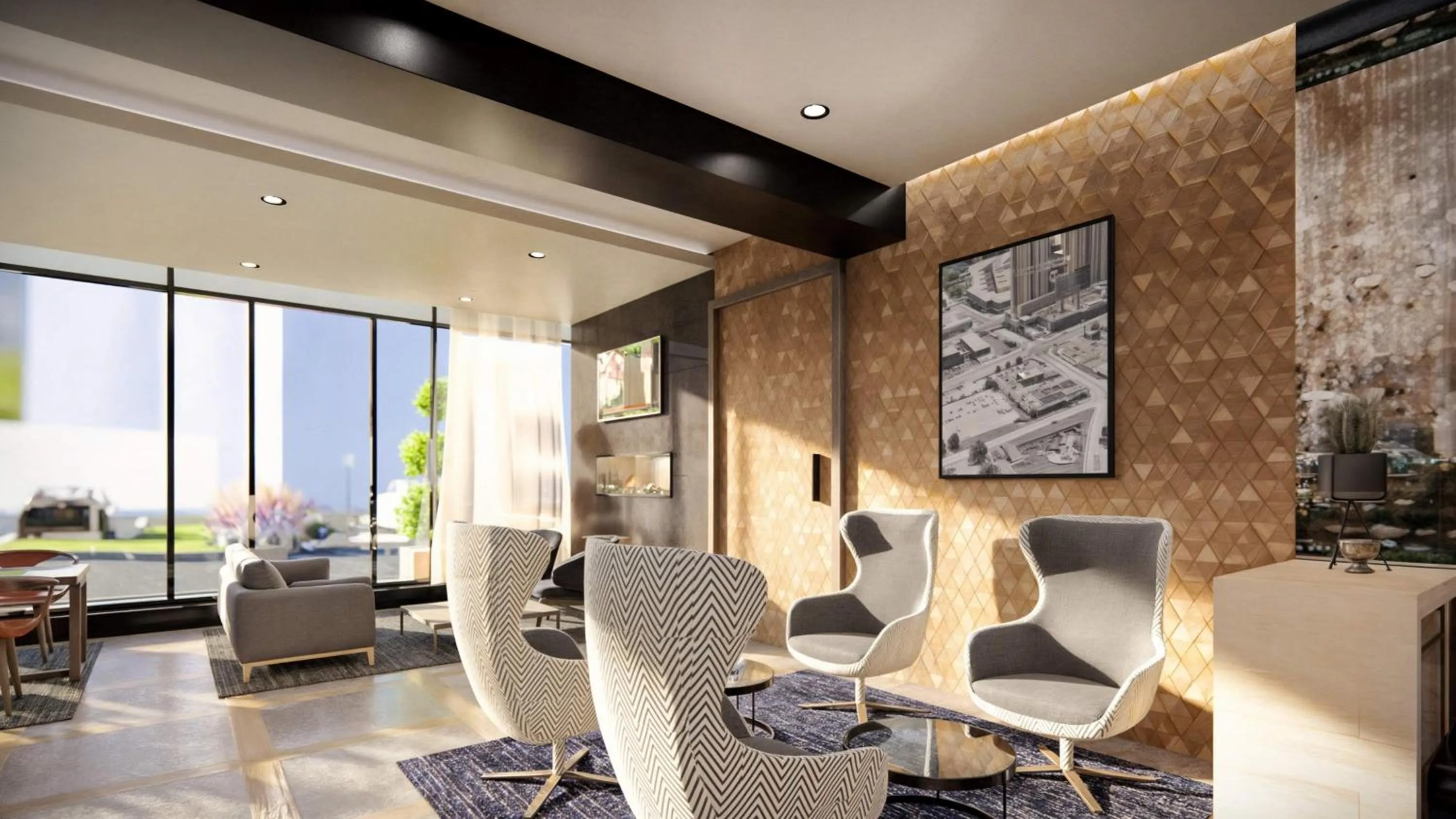 Seating area in Hyatt Place Toronto Airport