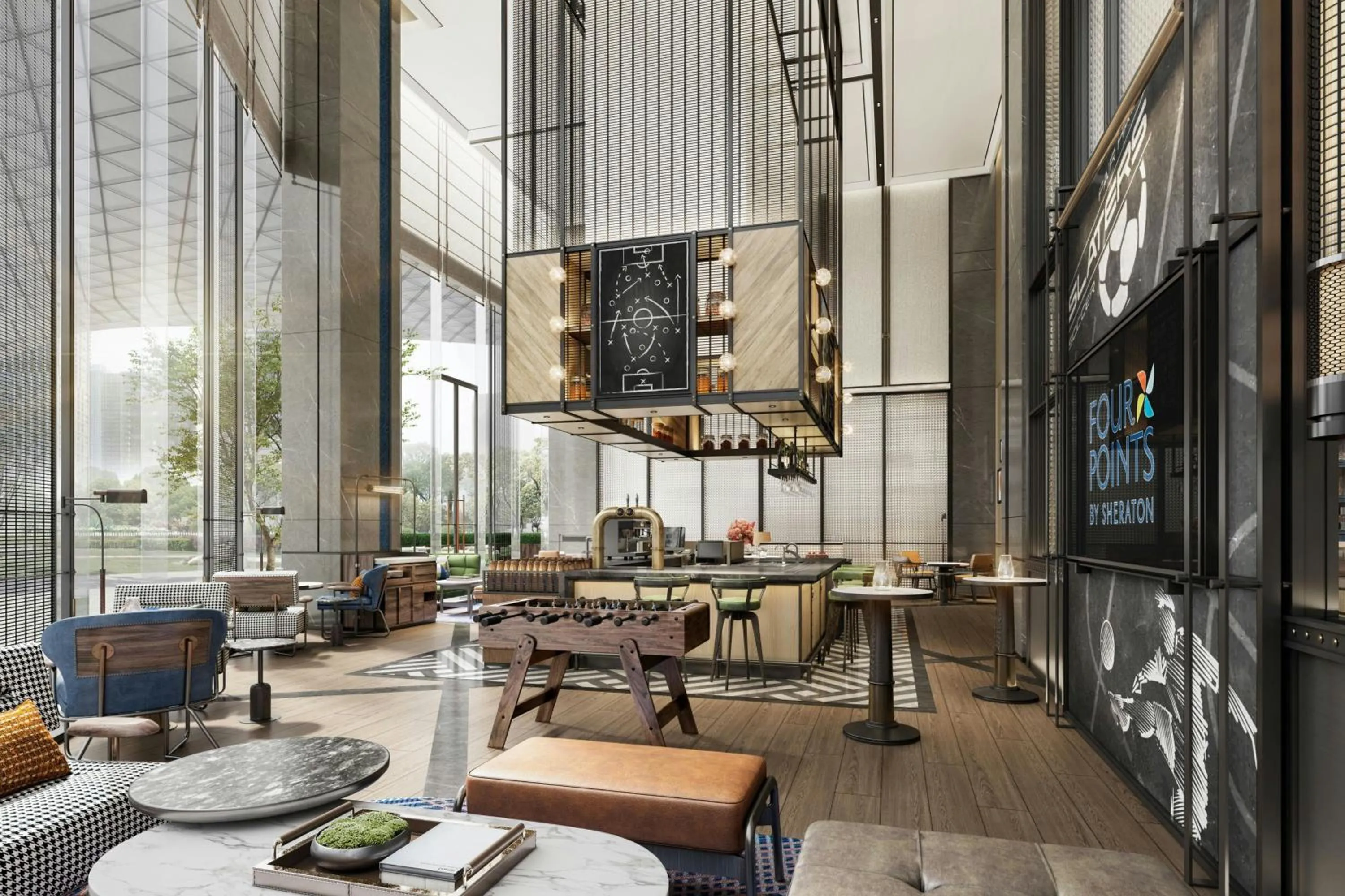 Lobby or reception in Four Points by Sheraton Wuhan Hankou