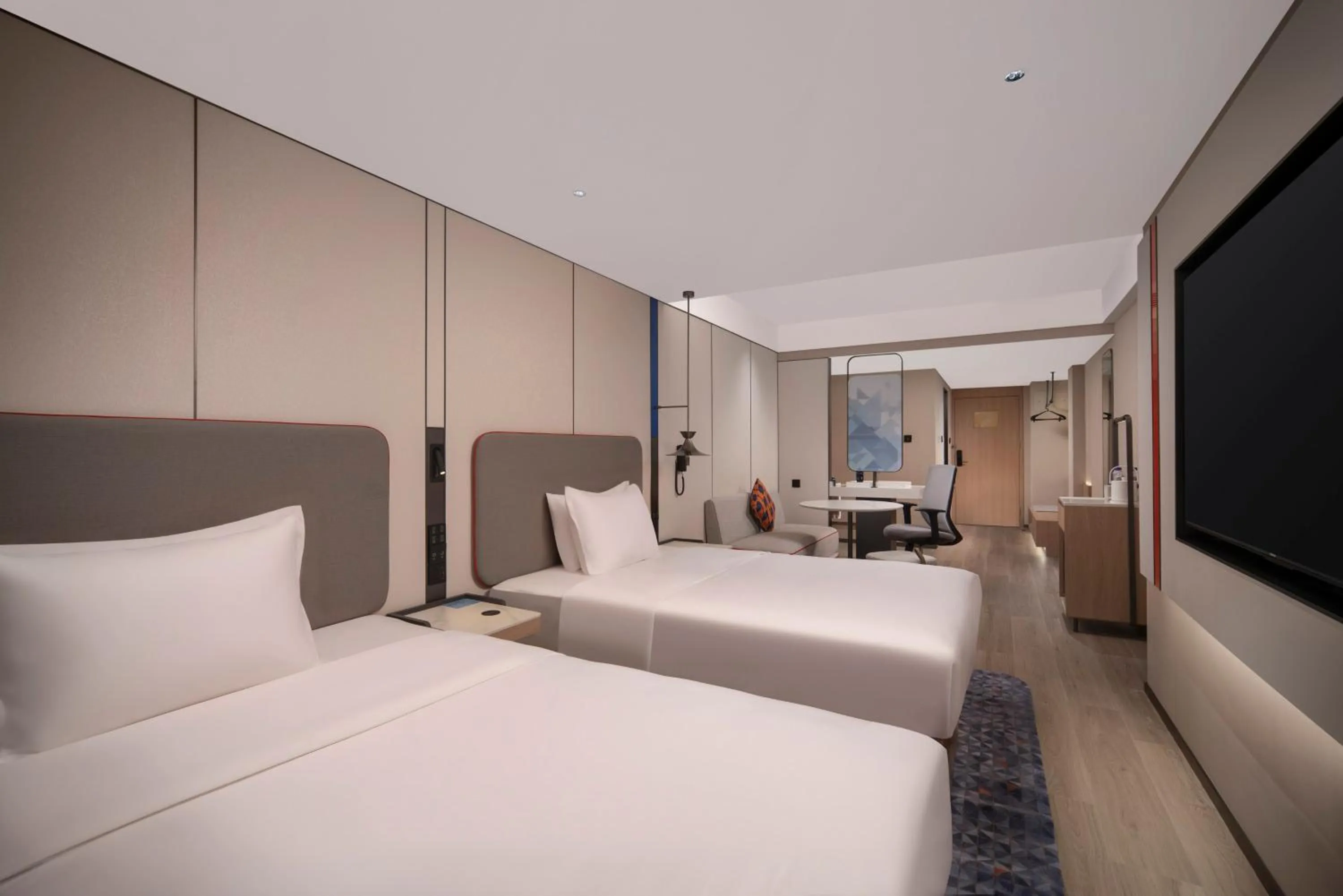 Photo of the whole room, Bed in Holiday Inn Express Qingdao Downtown by IHG