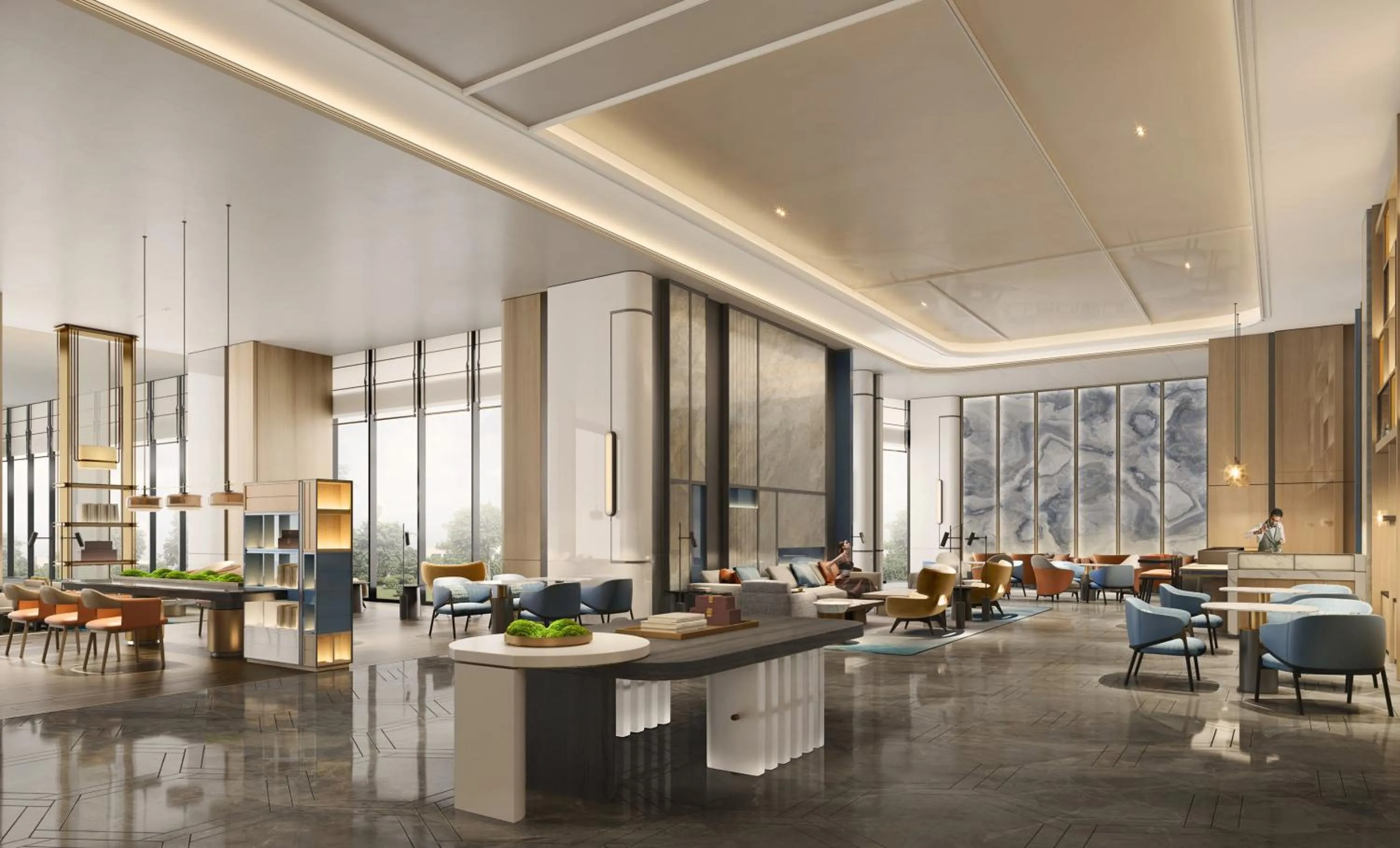 Lounge or bar in Crowne Plaza Weihai Binhai by IHG