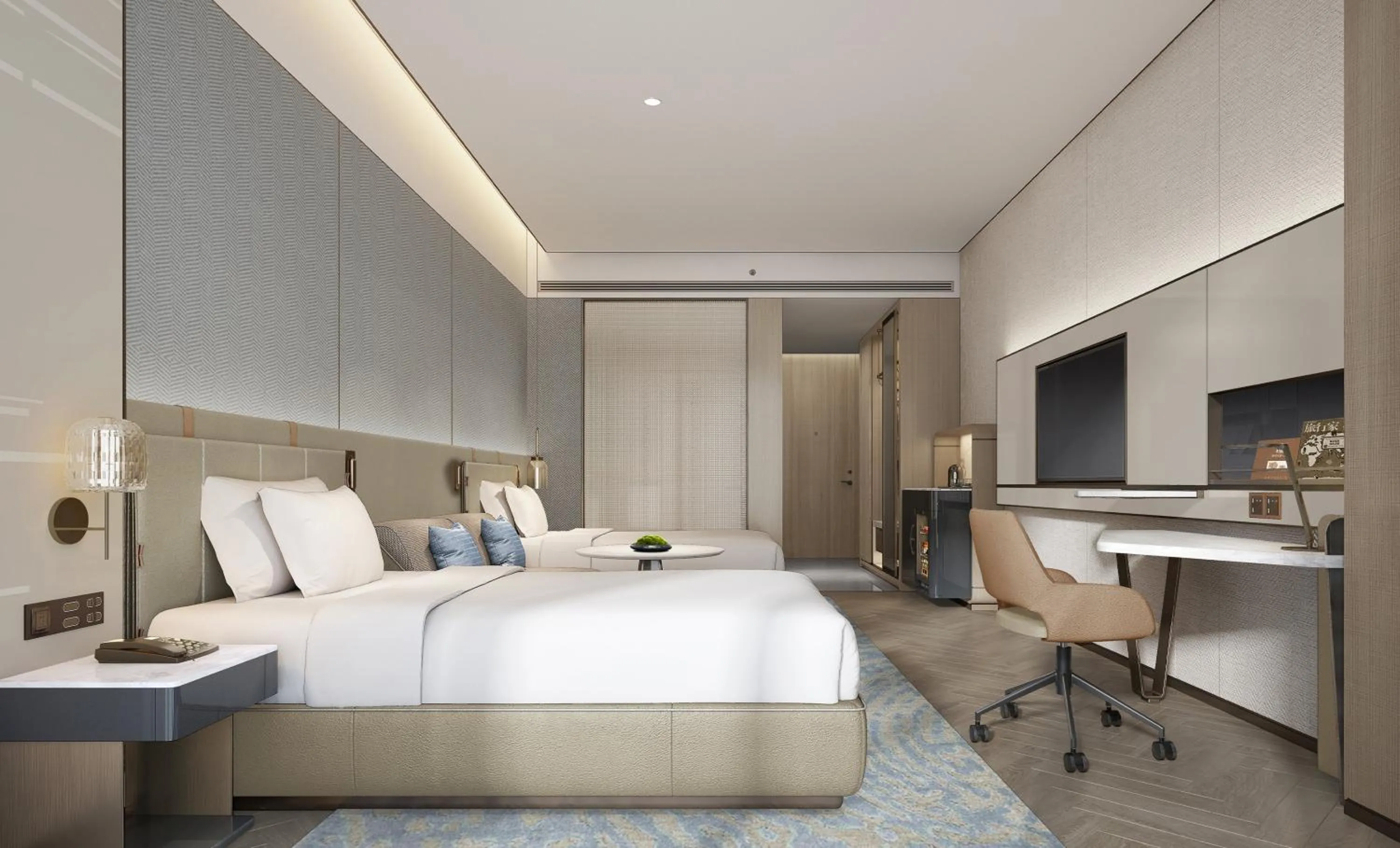 Photo of the whole room, Bed in Crowne Plaza Weihai Binhai by IHG